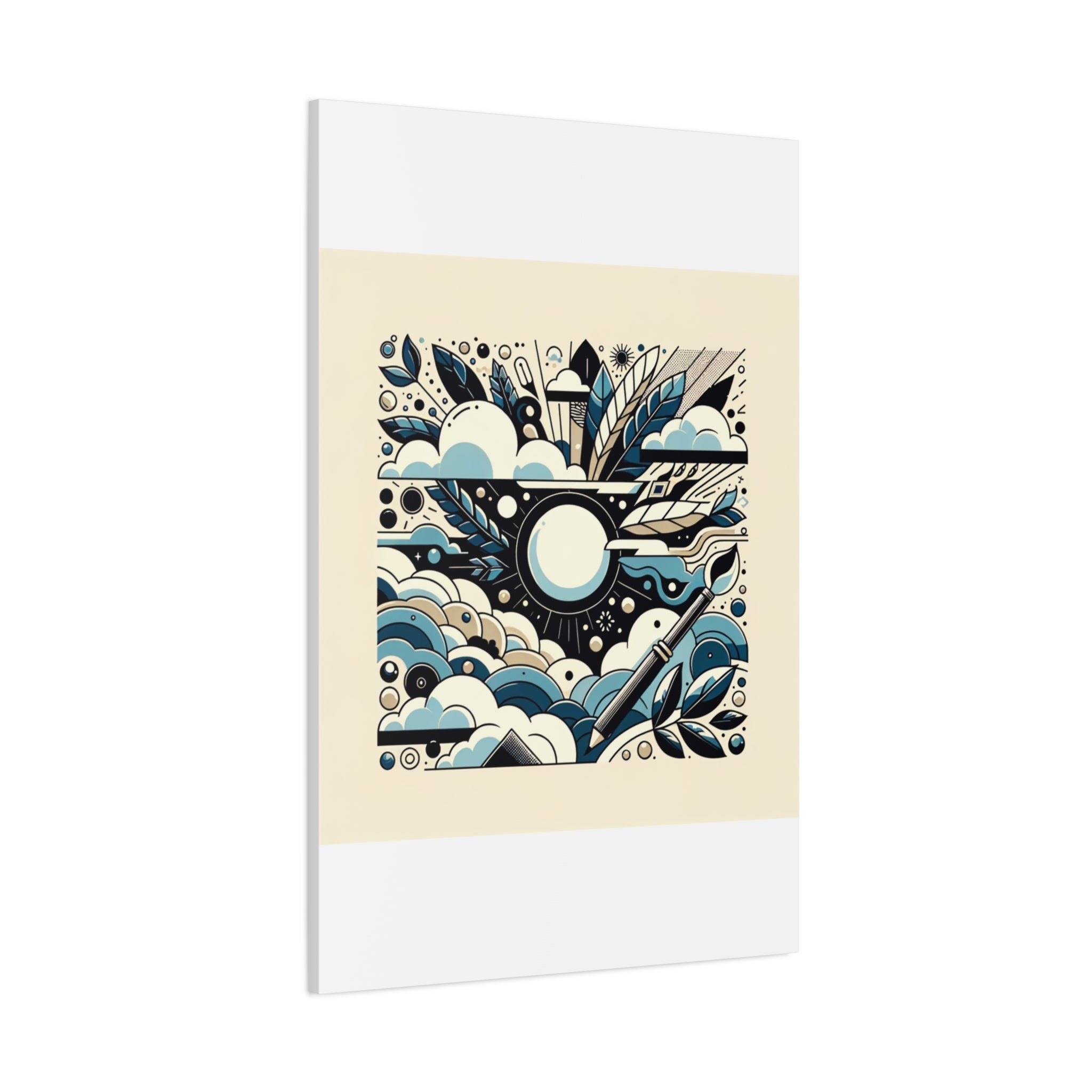 Organic Curves Matte Canvas Wall Art — Calming Office Decor