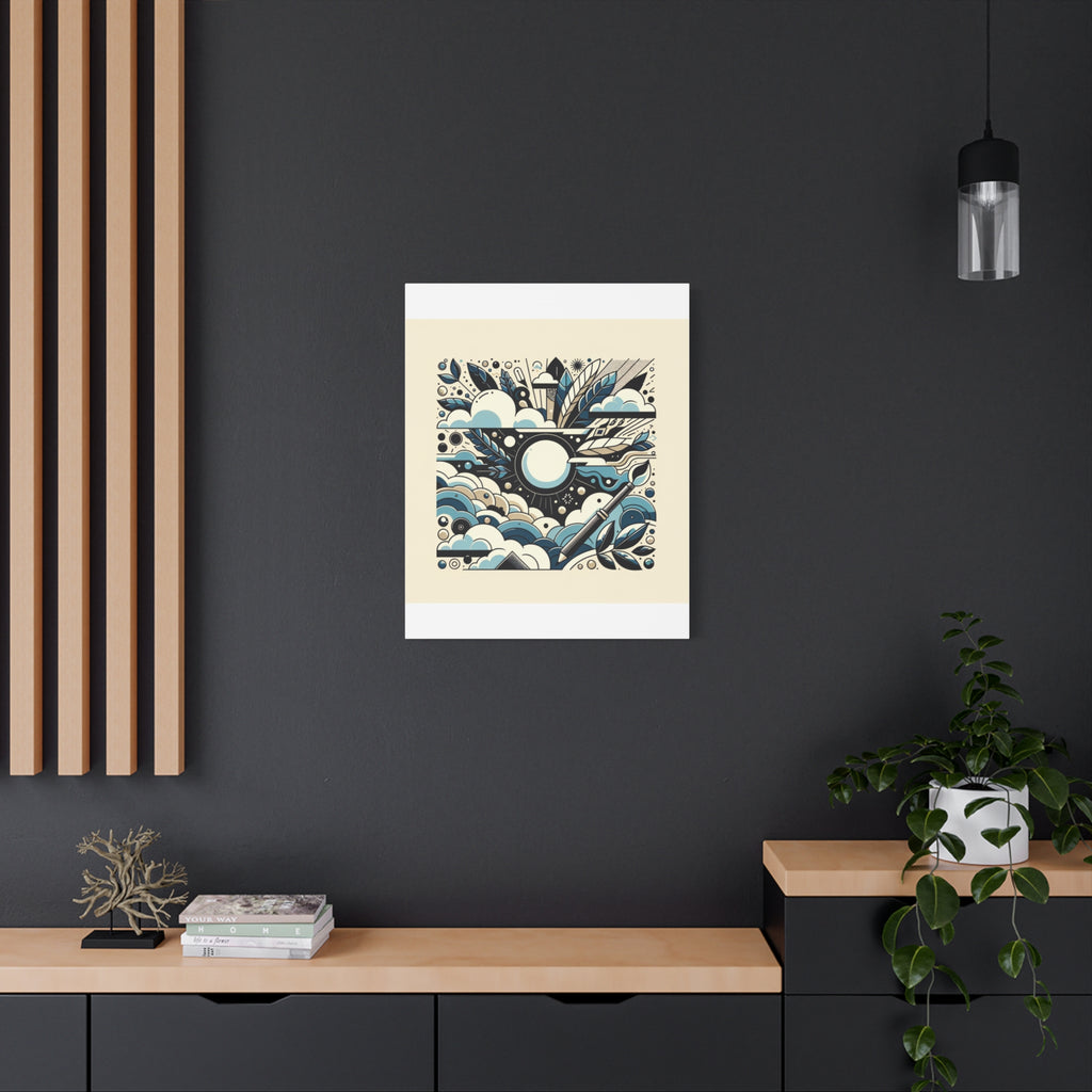 Organic Curves Matte Canvas Wall Art — Calming Office Decor
