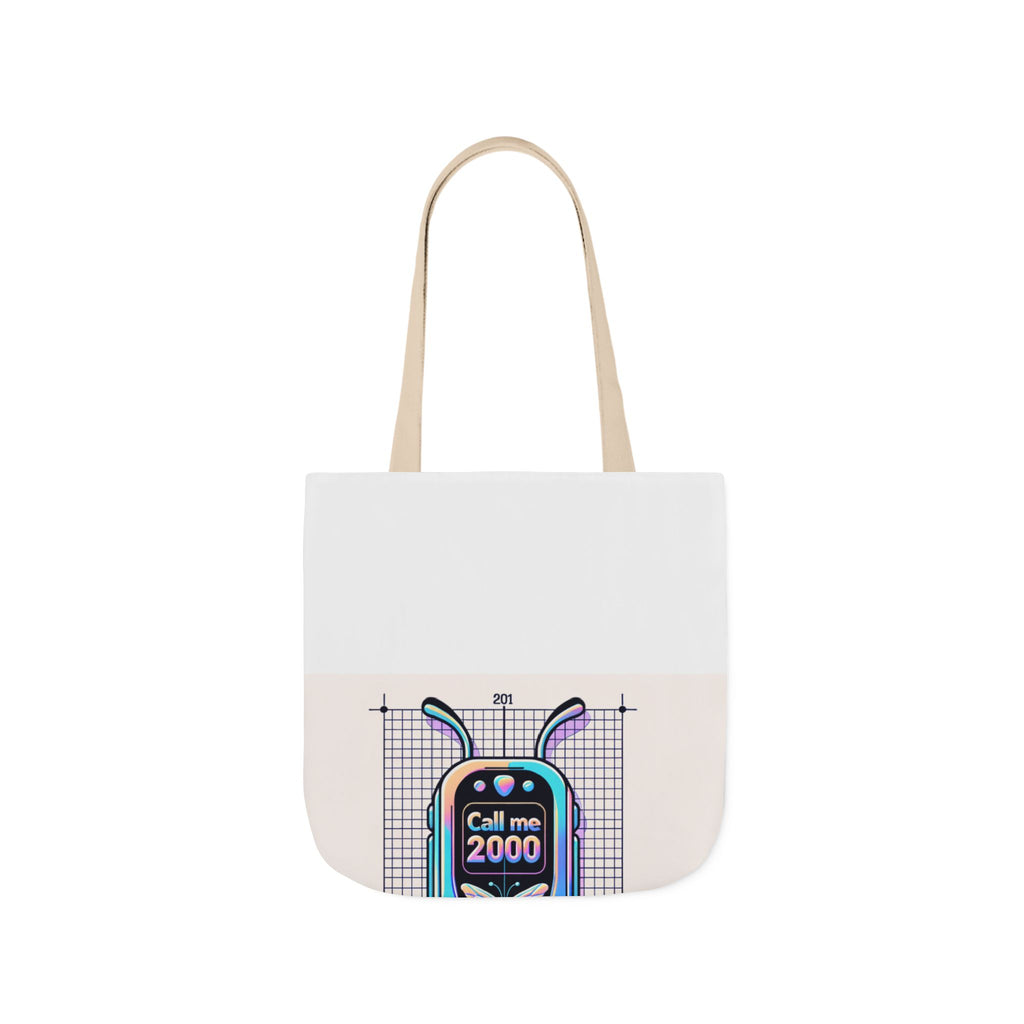 Holographic Y2K Flip Phone Tote Bag