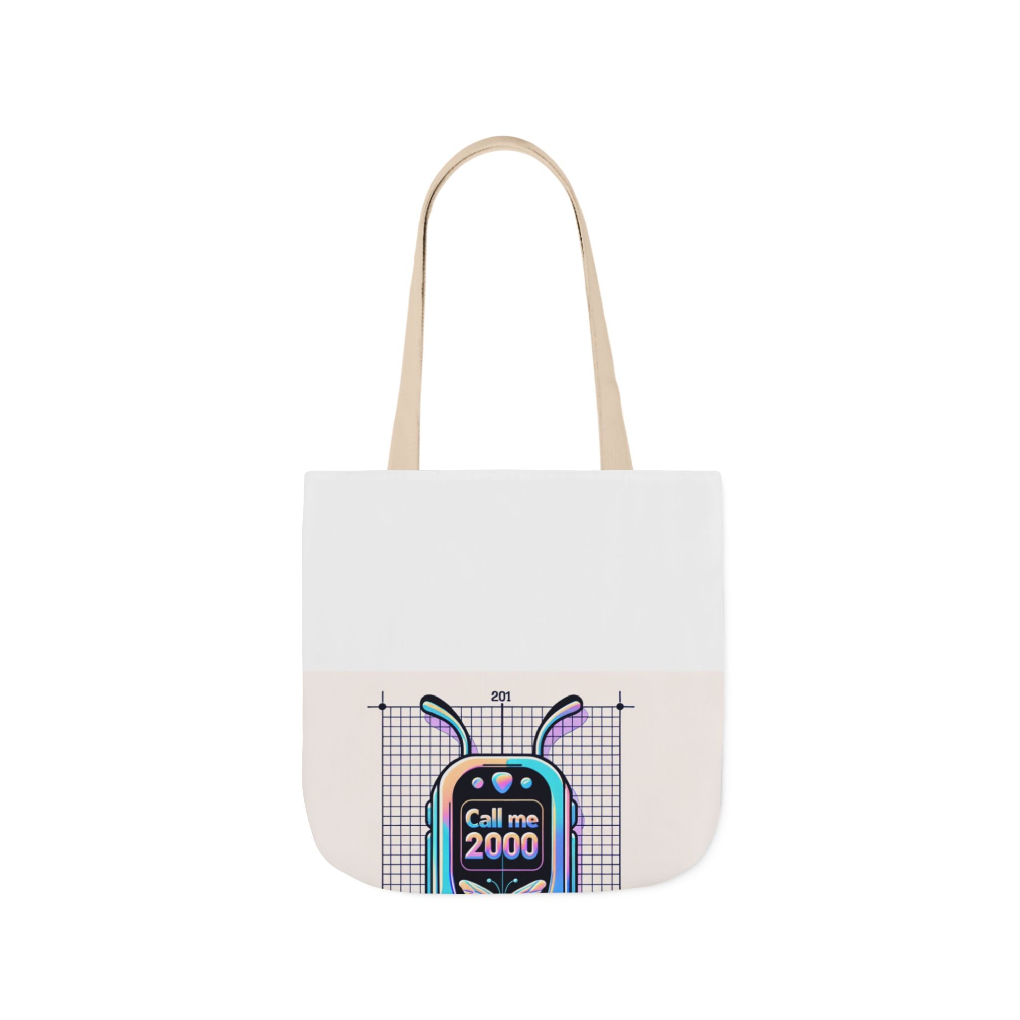 Holographic Y2K Flip Phone Tote Bag