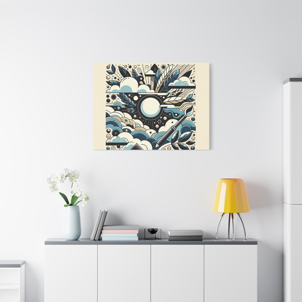 Organic Curves Matte Canvas Wall Art — Calming Office Decor