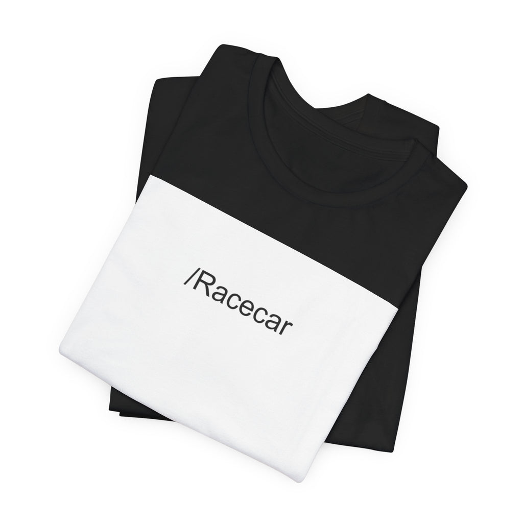 Minimalist Racecar Text T-Shirt Unisex