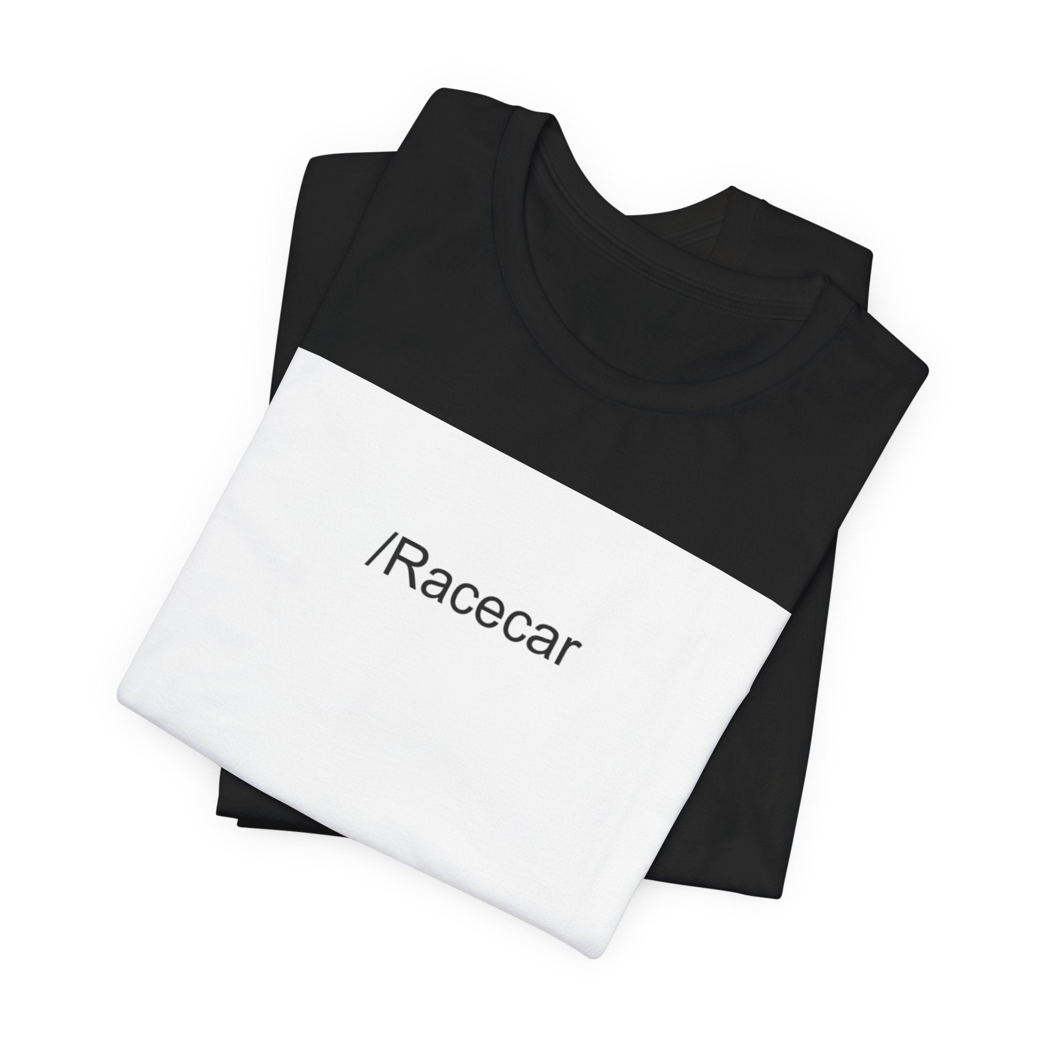 Minimalist Racecar Text T-Shirt Unisex