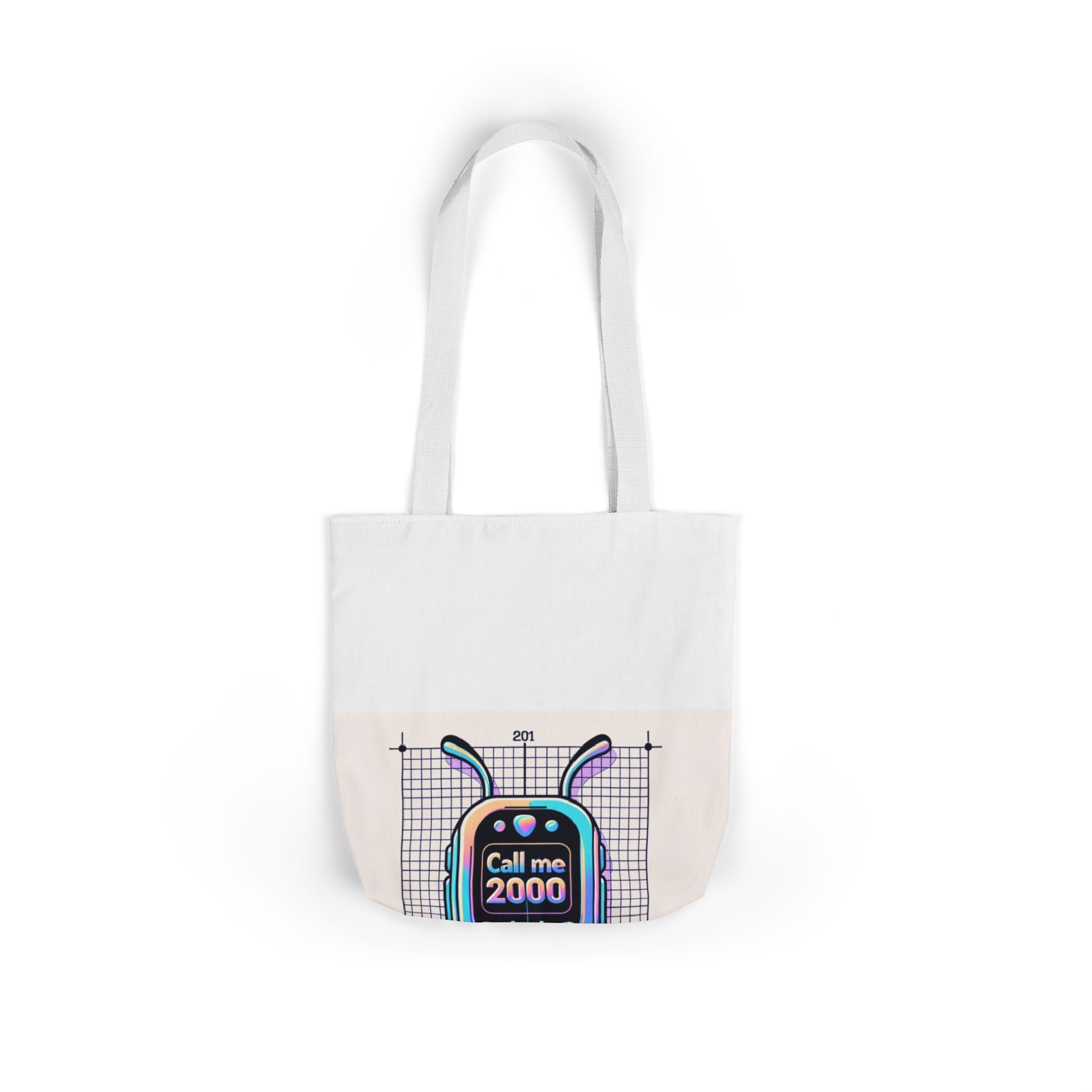 Holographic Y2K Flip Phone Tote Bag