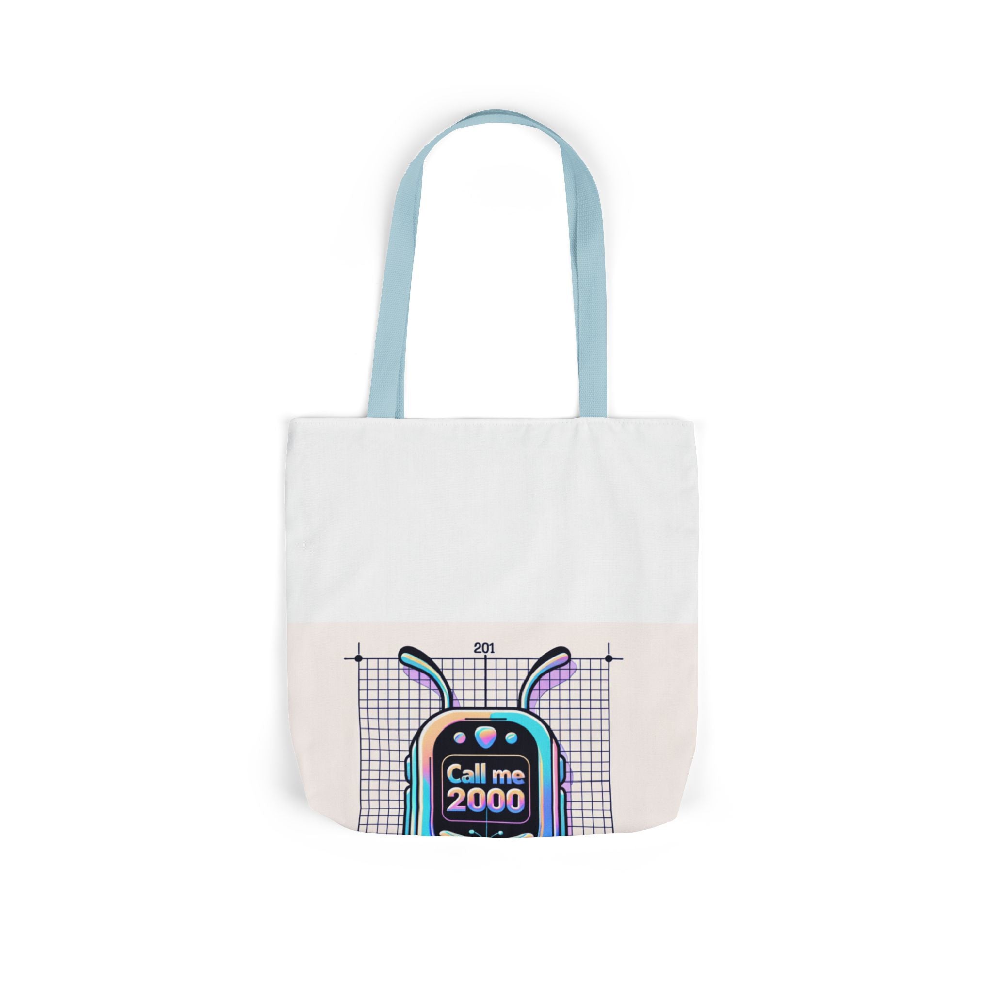 Holographic Y2K Flip Phone Tote Bag