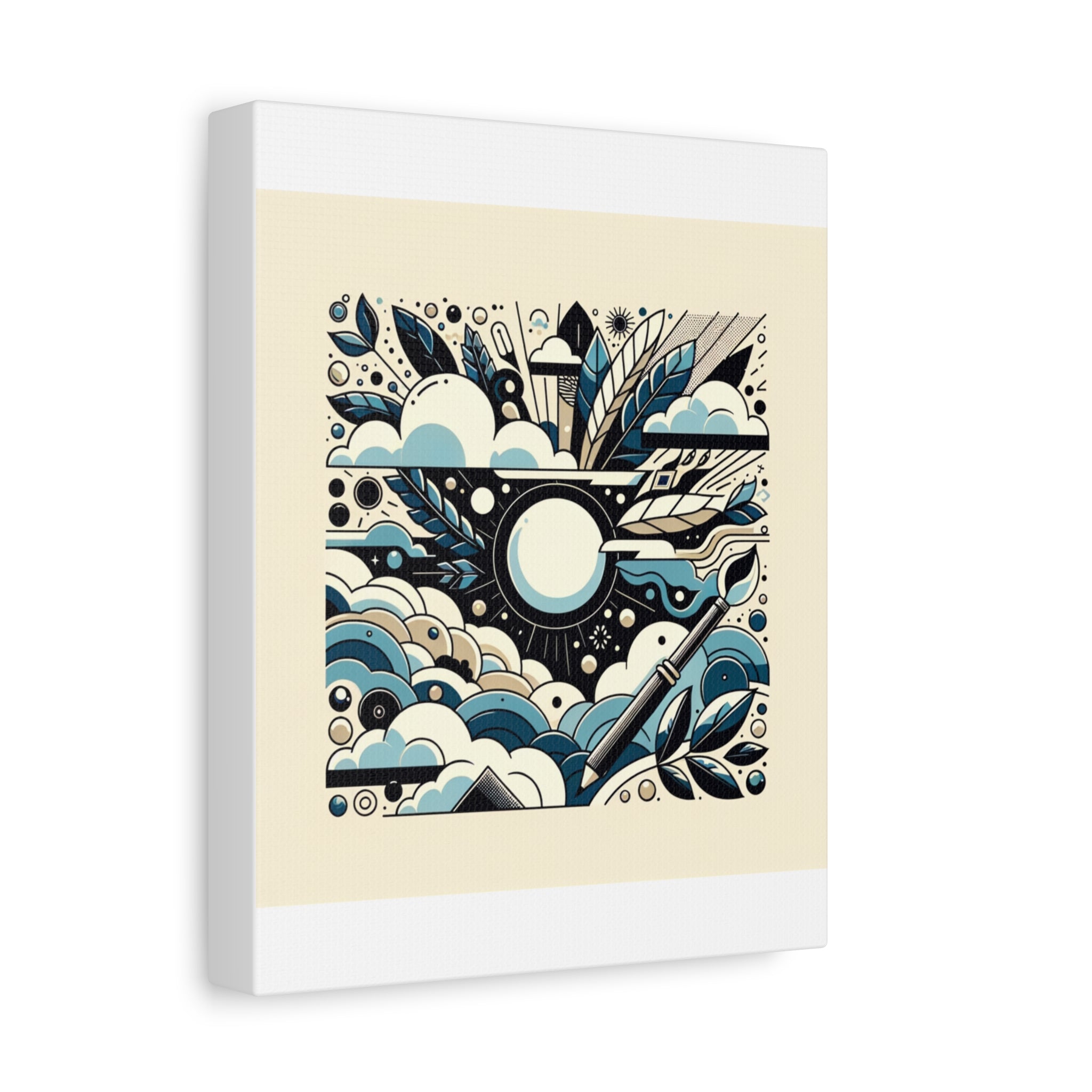 Organic Curves Matte Canvas Wall Art — Calming Office Decor
