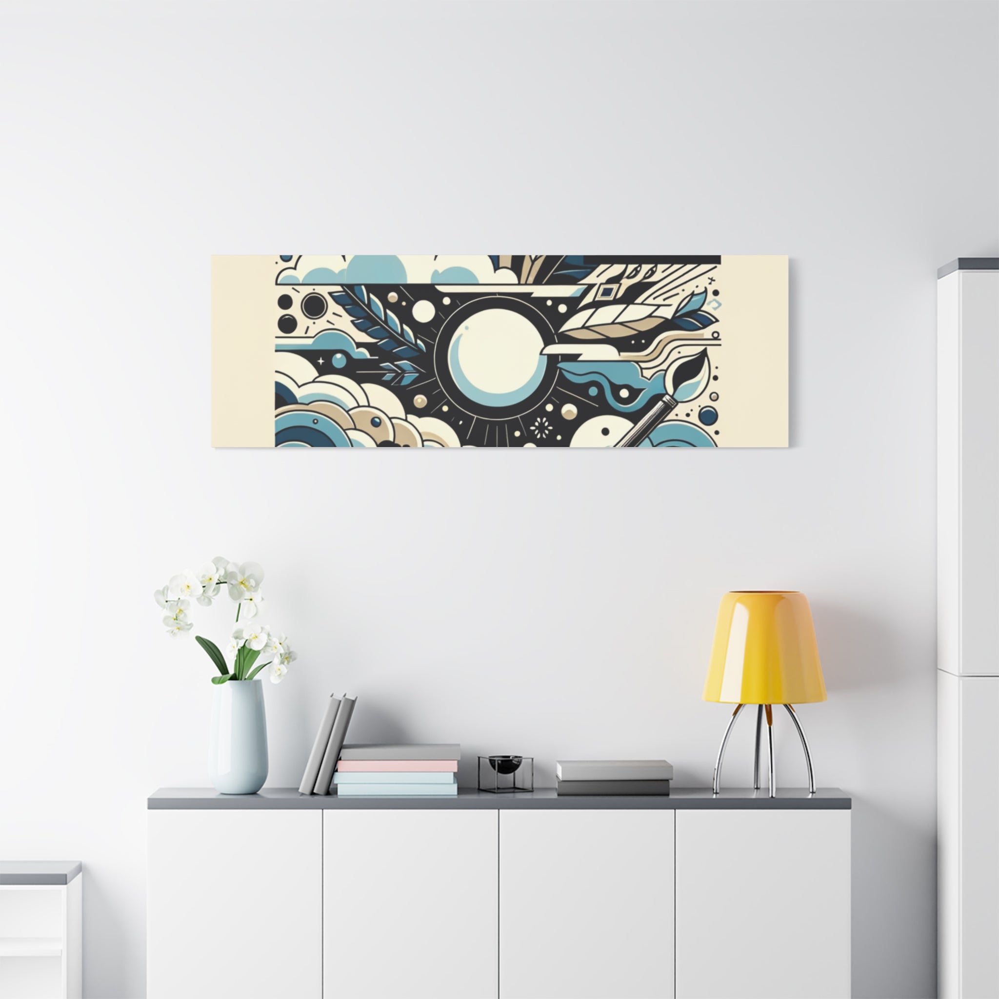 Organic Curves Matte Canvas Wall Art — Calming Office Decor