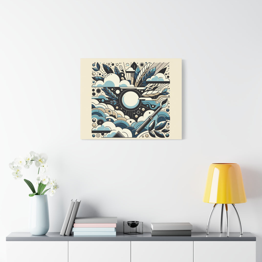 Organic Curves Matte Canvas Wall Art — Calming Office Decor