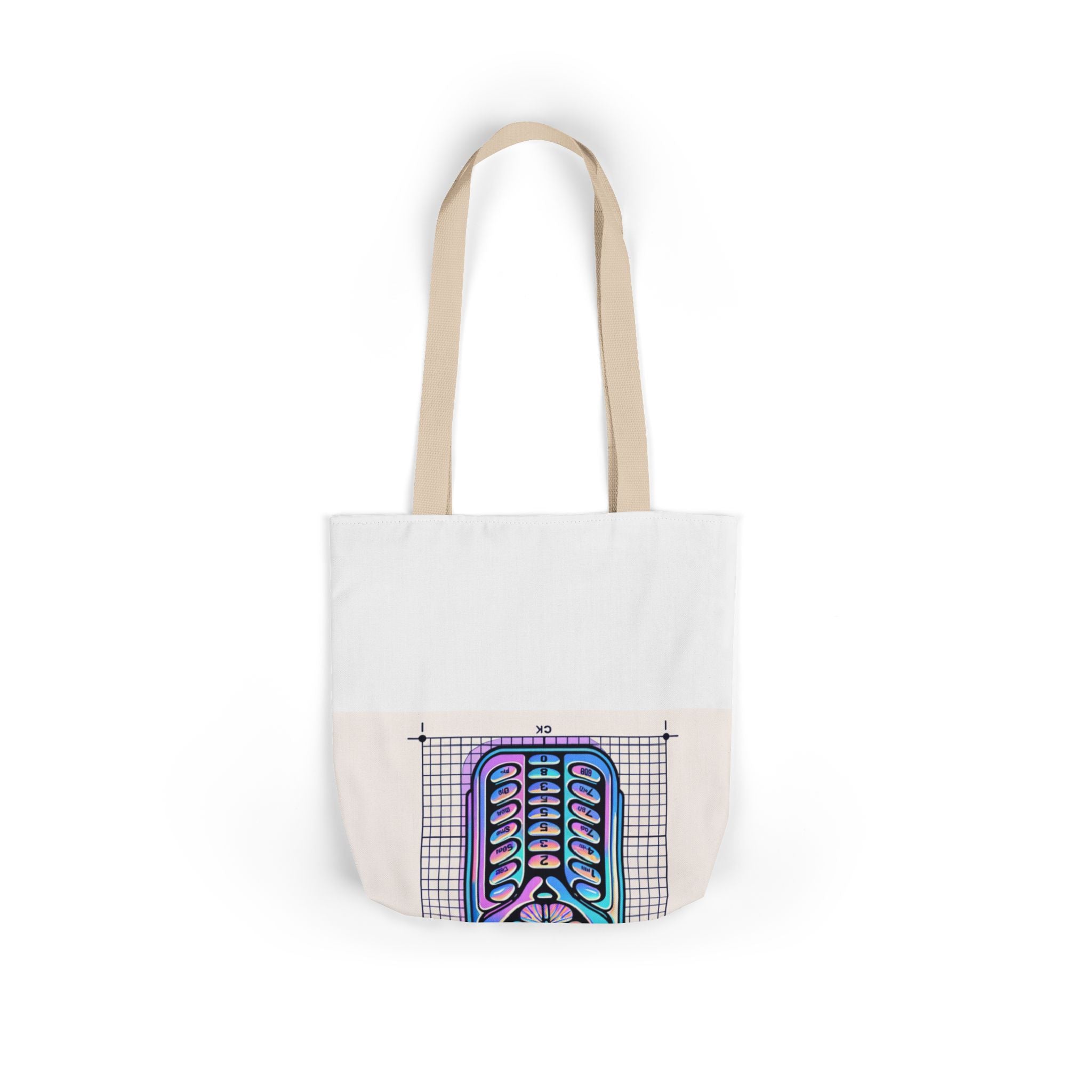 Holographic Y2K Flip Phone Tote Bag