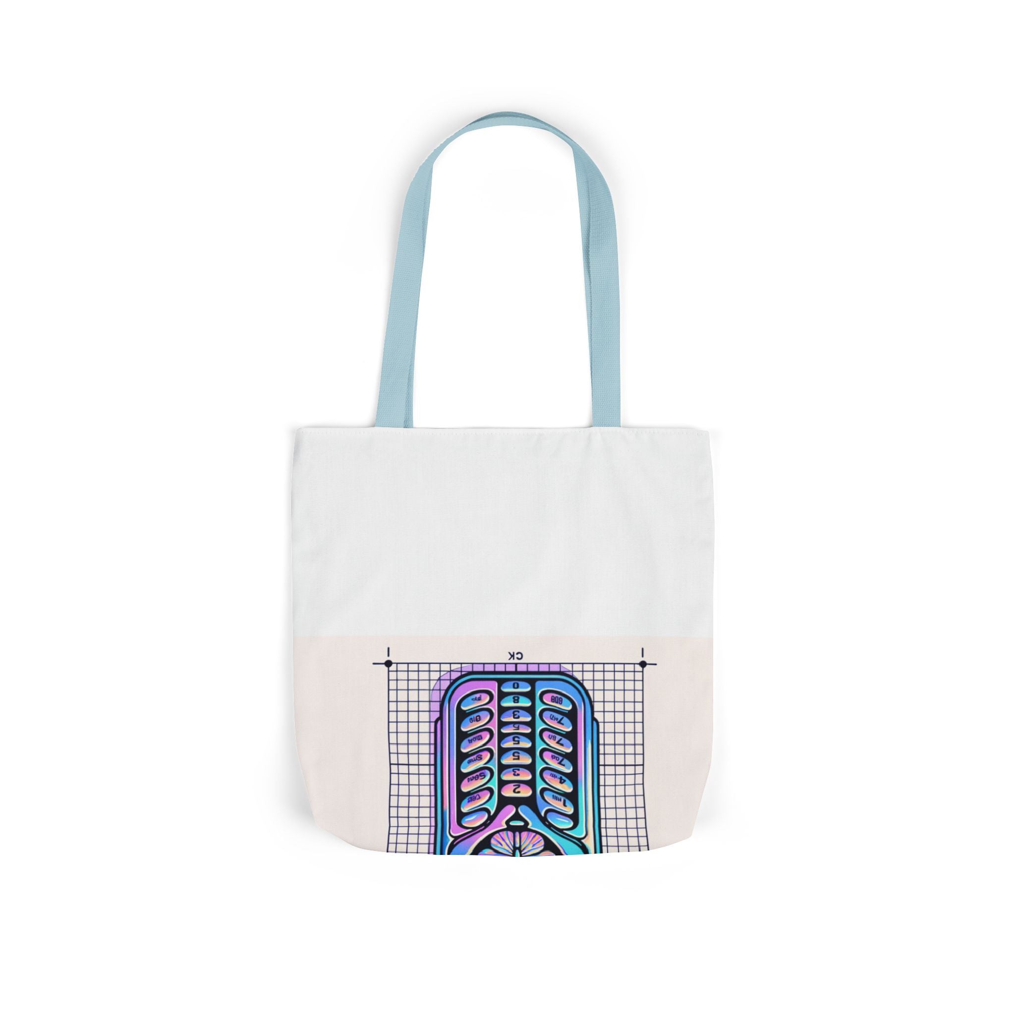 Holographic Y2K Flip Phone Tote Bag
