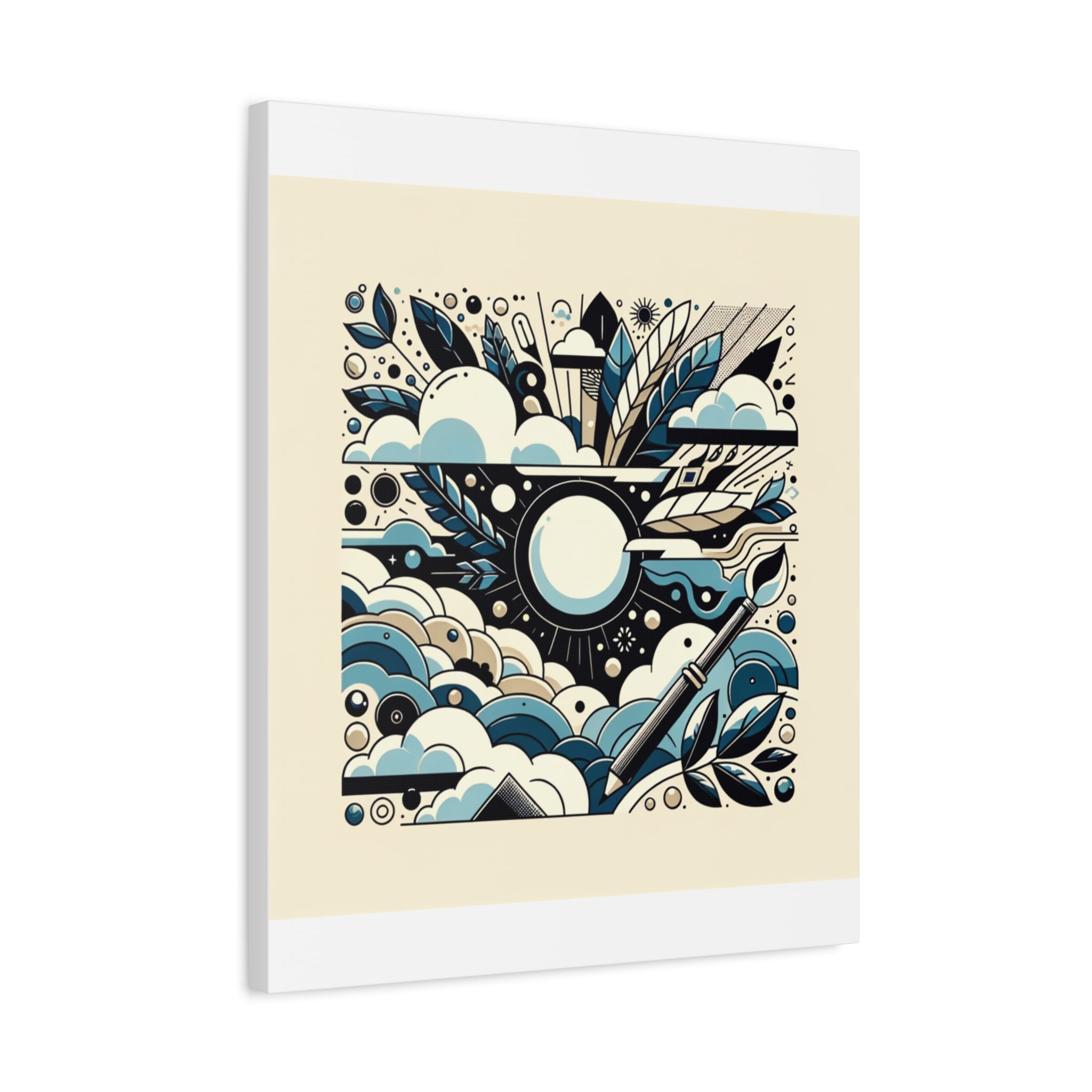 Organic Curves Matte Canvas Wall Art — Calming Office Decor