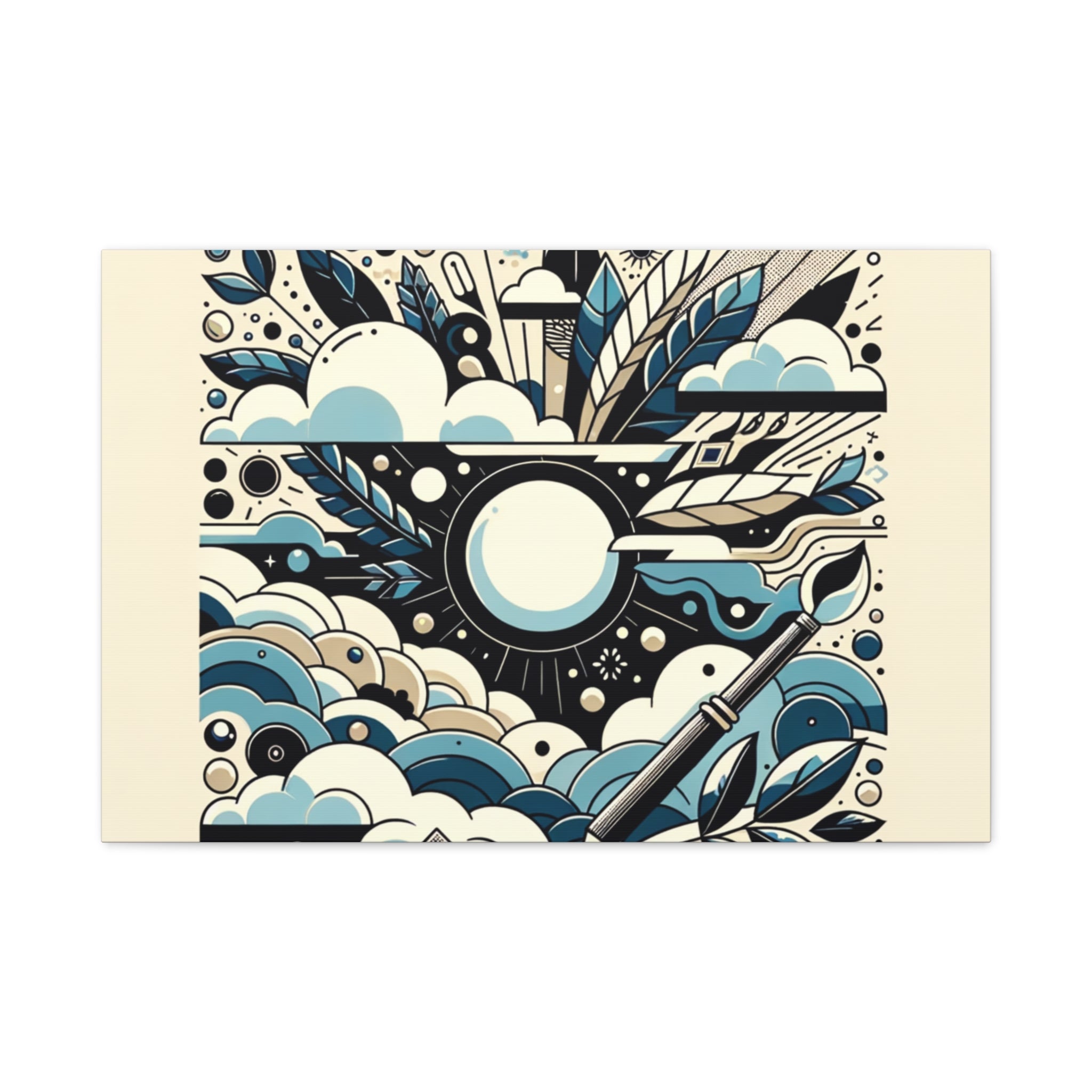 Organic Curves Matte Canvas Wall Art — Calming Office Decor