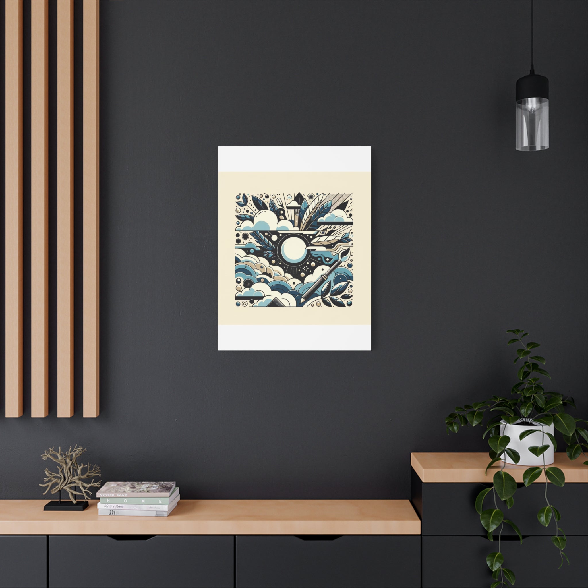 Organic Curves Matte Canvas Wall Art — Calming Office Decor