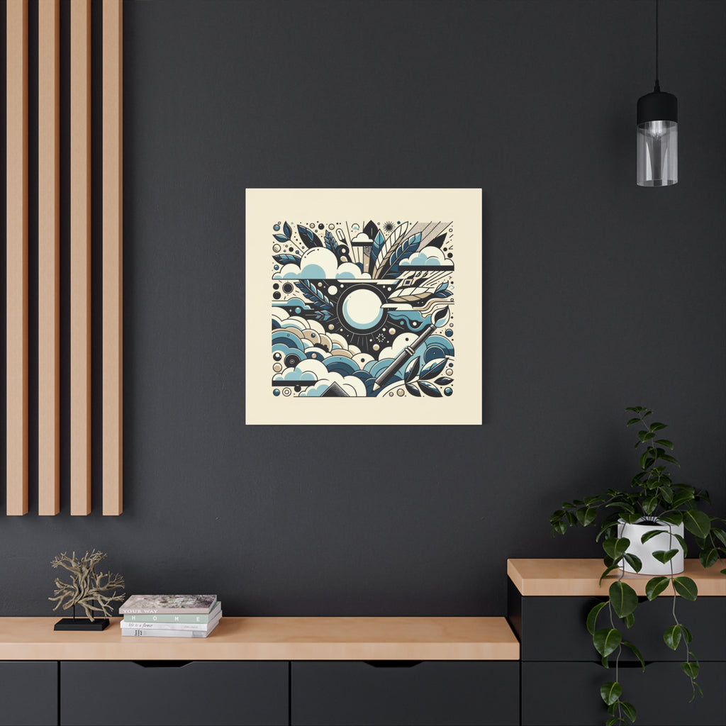 Organic Curves Matte Canvas Wall Art — Calming Office Decor