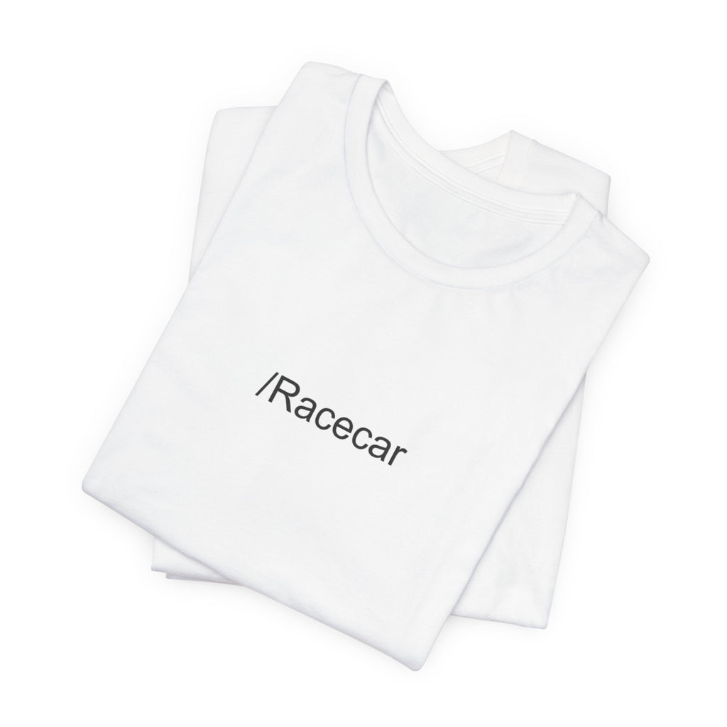 Minimalist Racecar Text T-Shirt Unisex