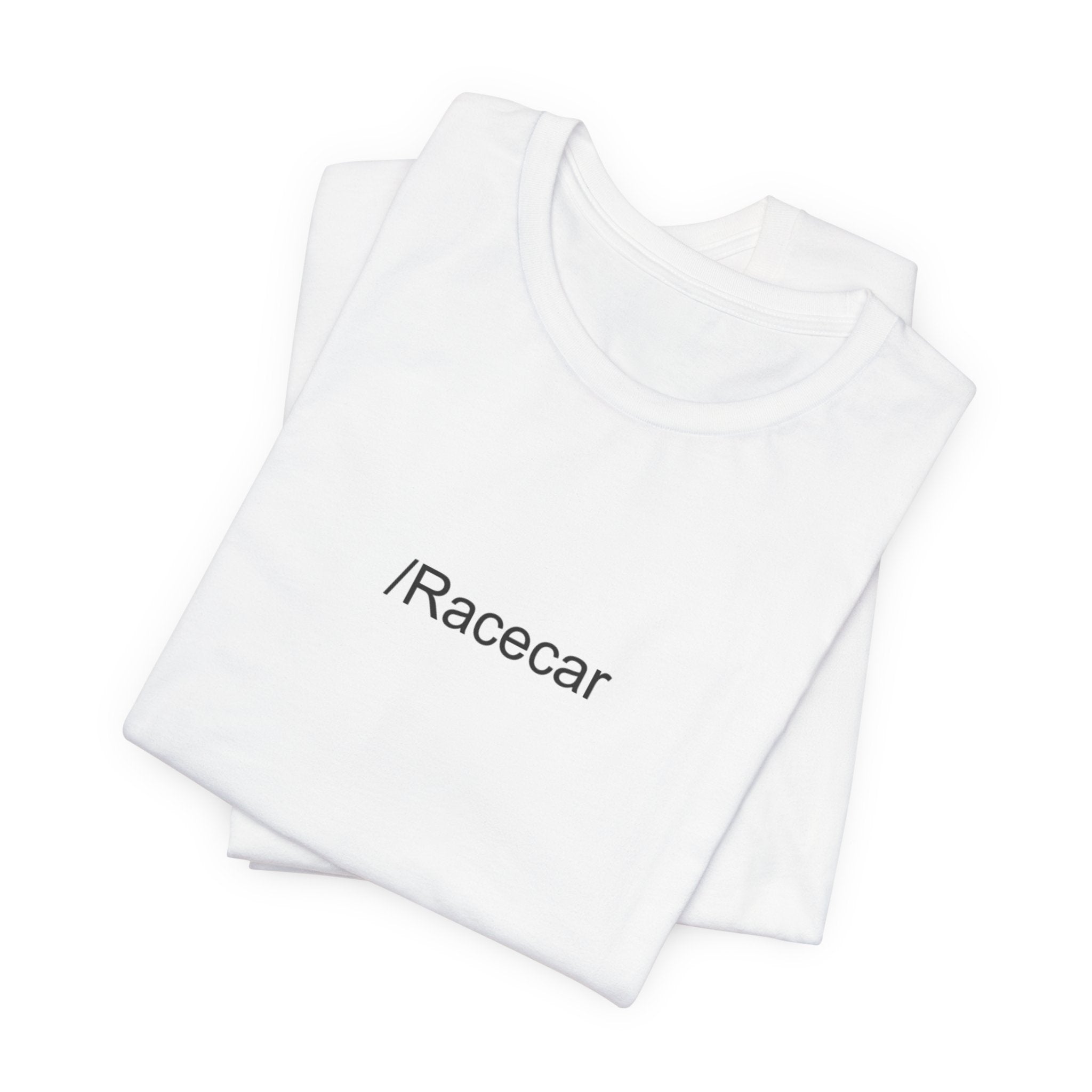 Minimalist Racecar Text T-Shirt Unisex