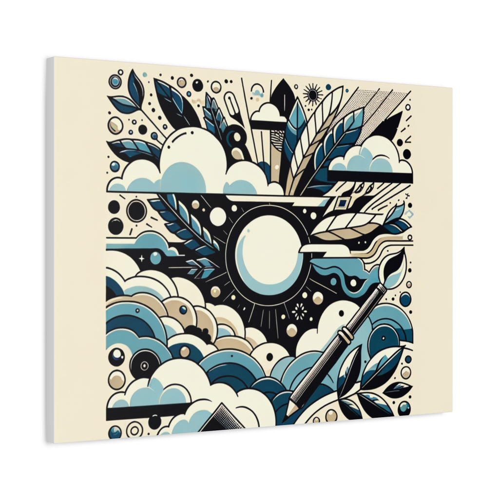 Organic Curves Matte Canvas Wall Art — Calming Office Decor
