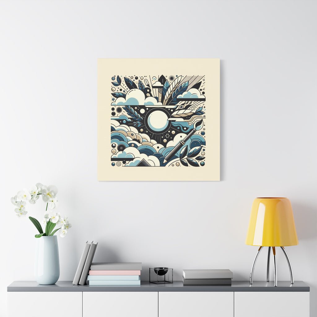 Organic Curves Matte Canvas Wall Art — Calming Office Decor