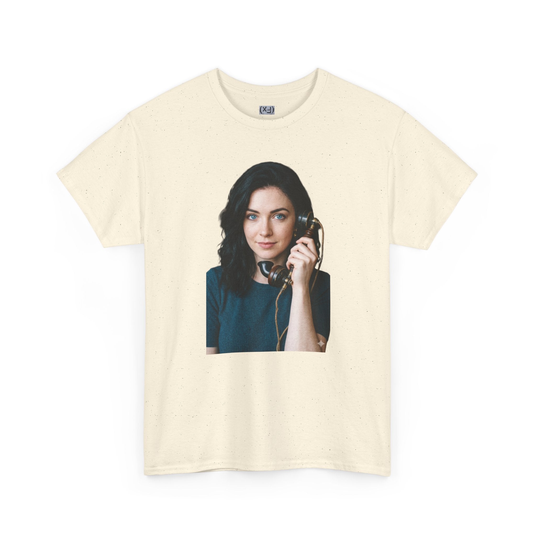 Portrait Graphic Tee — Retro Phone Photo Print T-Shirt Unisex