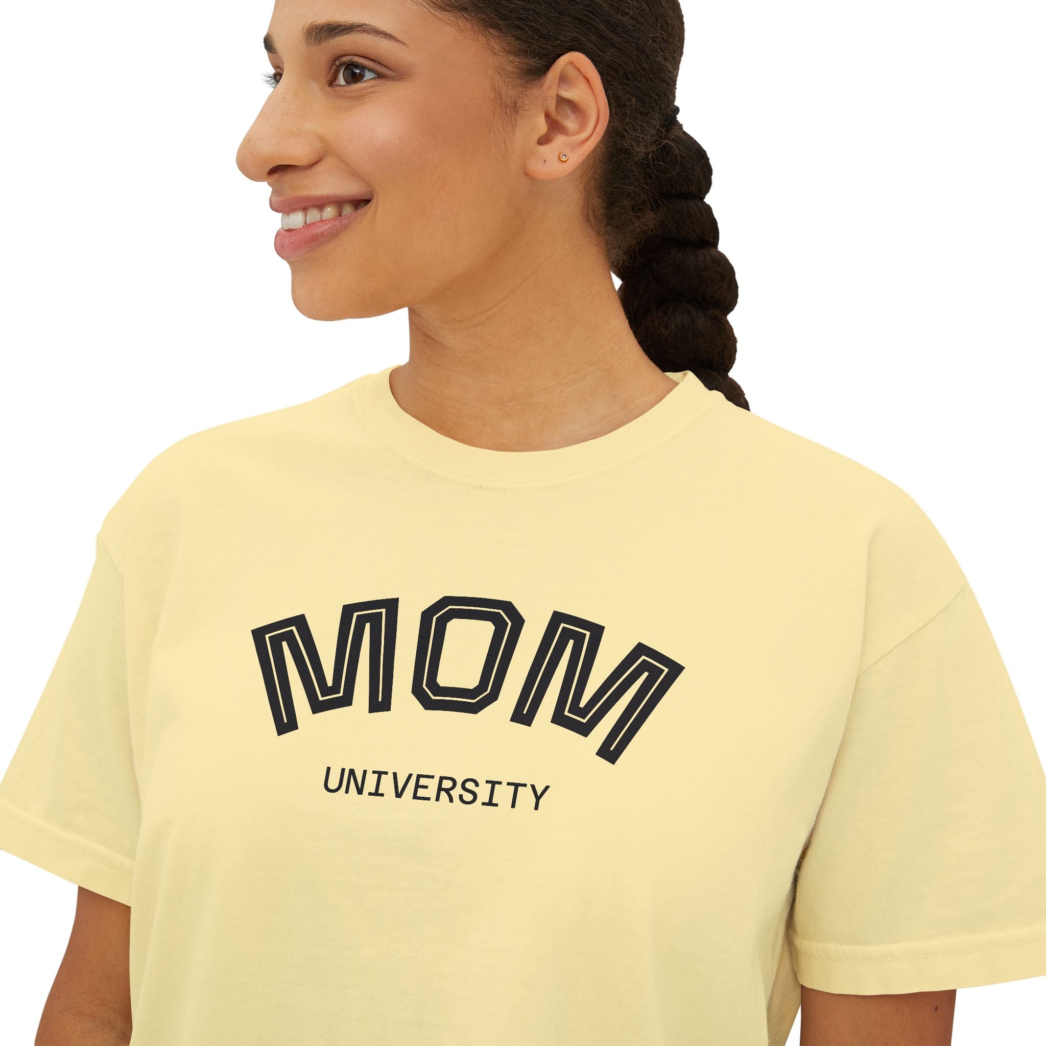 Mom University Boxy Tee Unisex