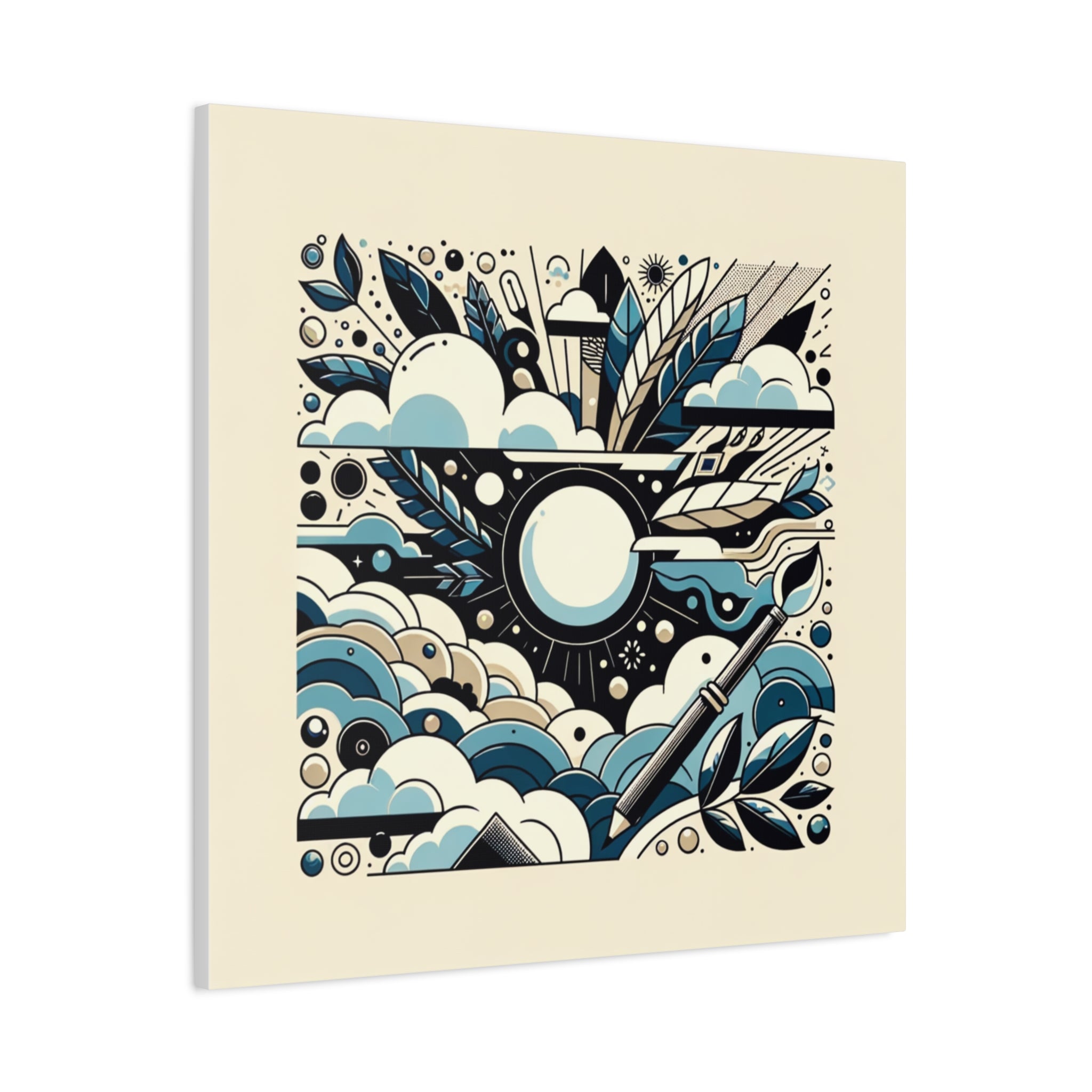 Organic Curves Matte Canvas Wall Art — Calming Office Decor