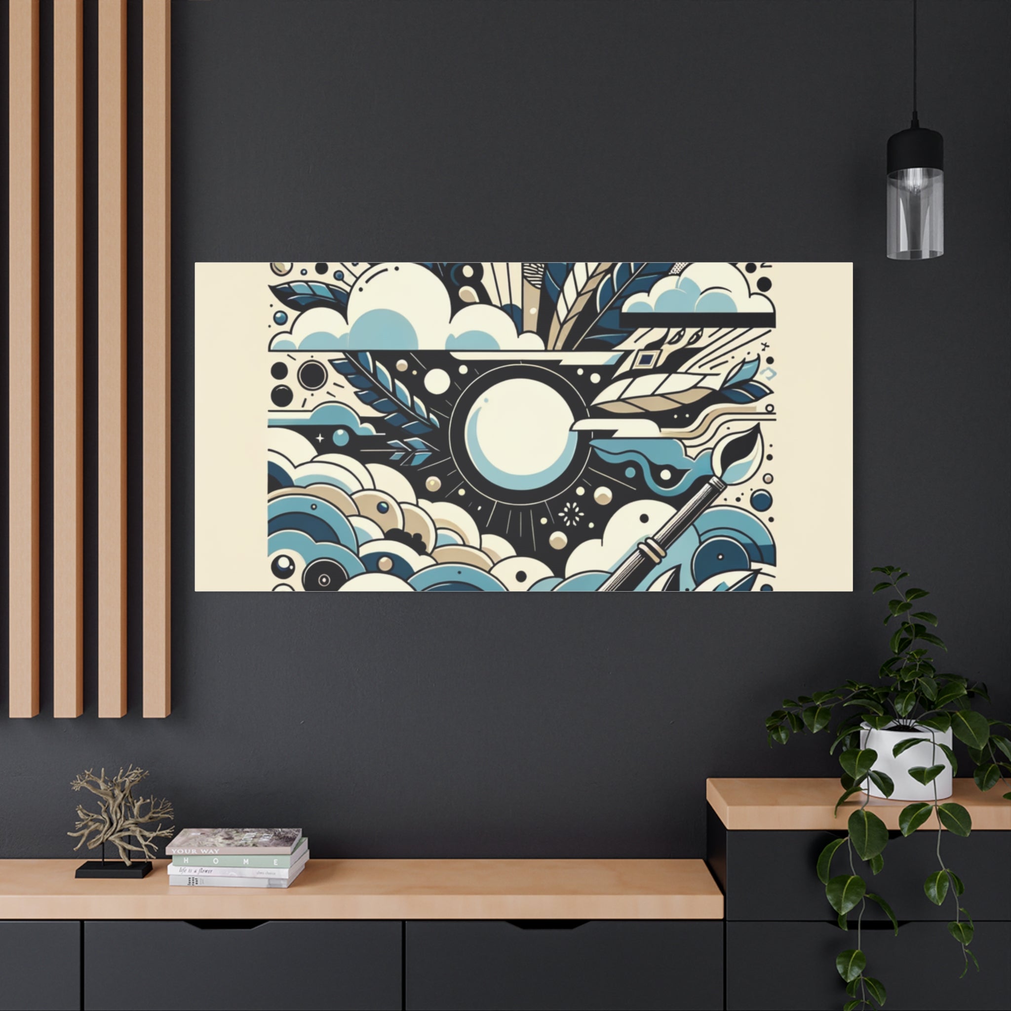 Organic Curves Matte Canvas Wall Art — Calming Office Decor