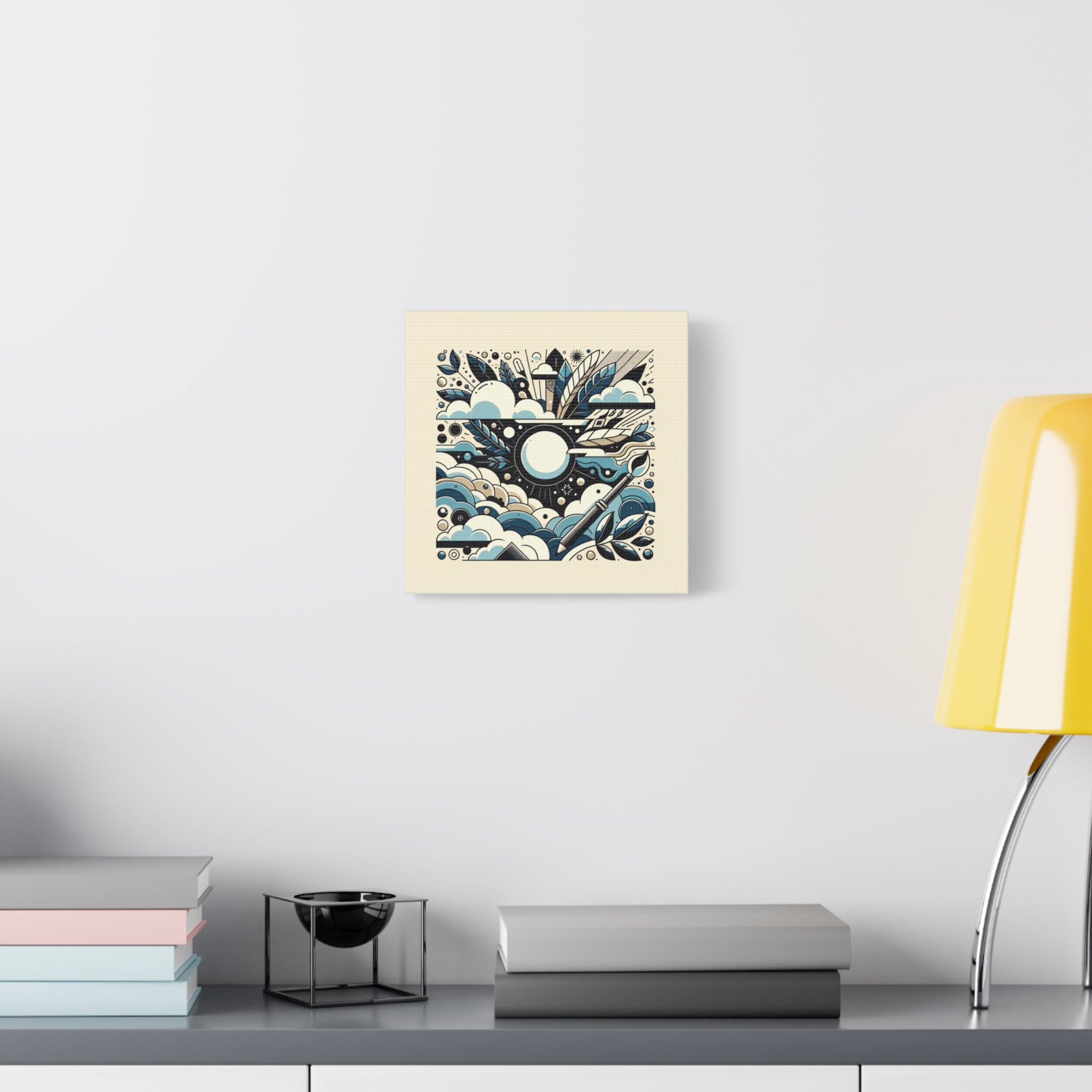 Organic Curves Matte Canvas Wall Art — Calming Office Decor