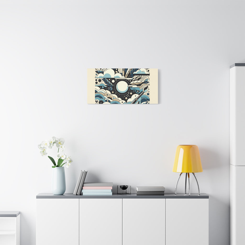 Organic Curves Matte Canvas Wall Art — Calming Office Decor