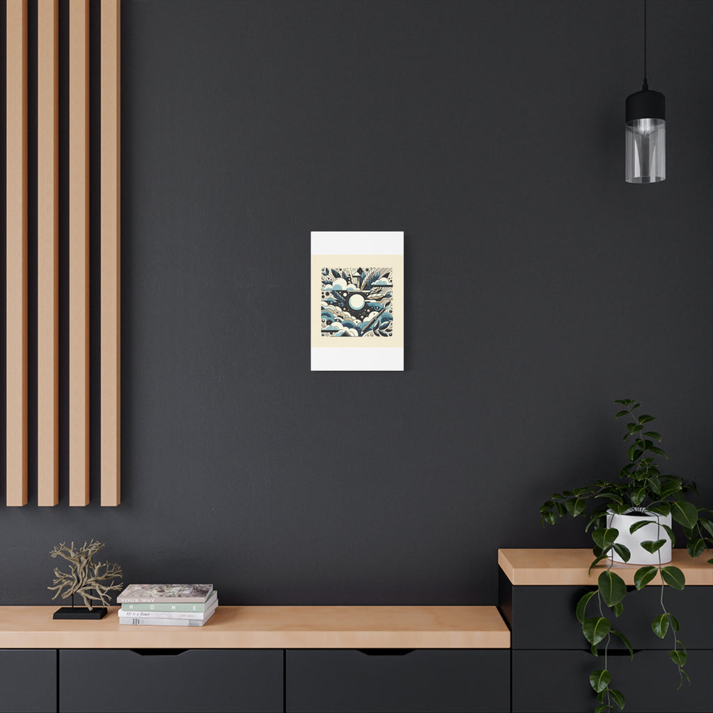 Organic Curves Matte Canvas Wall Art — Calming Office Decor