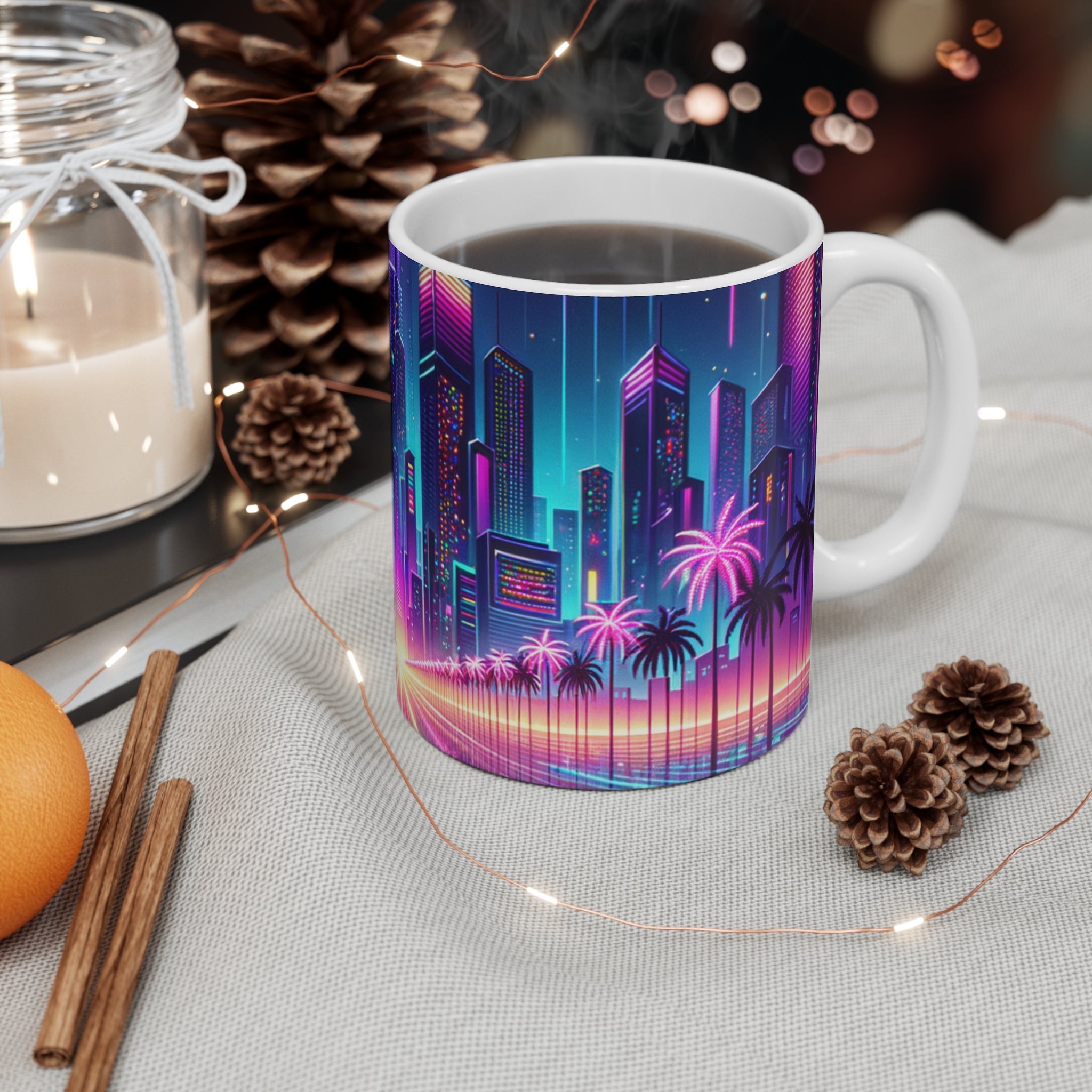 Sky Tech Mug — Futuristic Circuit-Inspired 11oz Coffee Cup