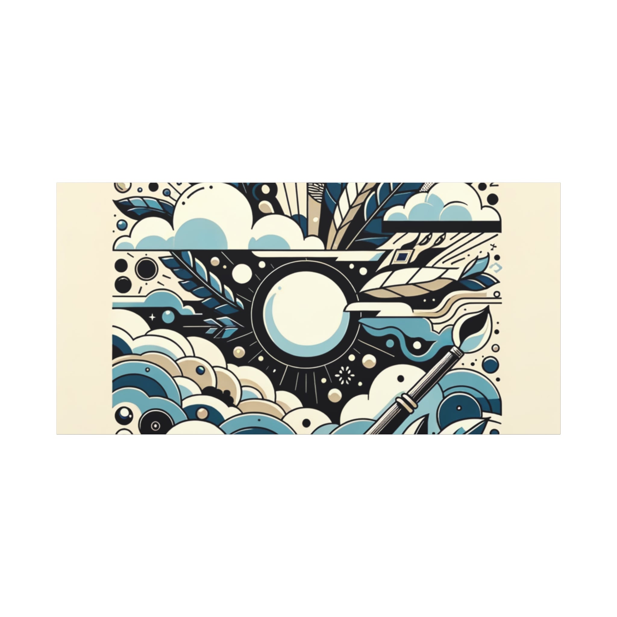 Organic Curves Matte Canvas Wall Art — Calming Office Decor