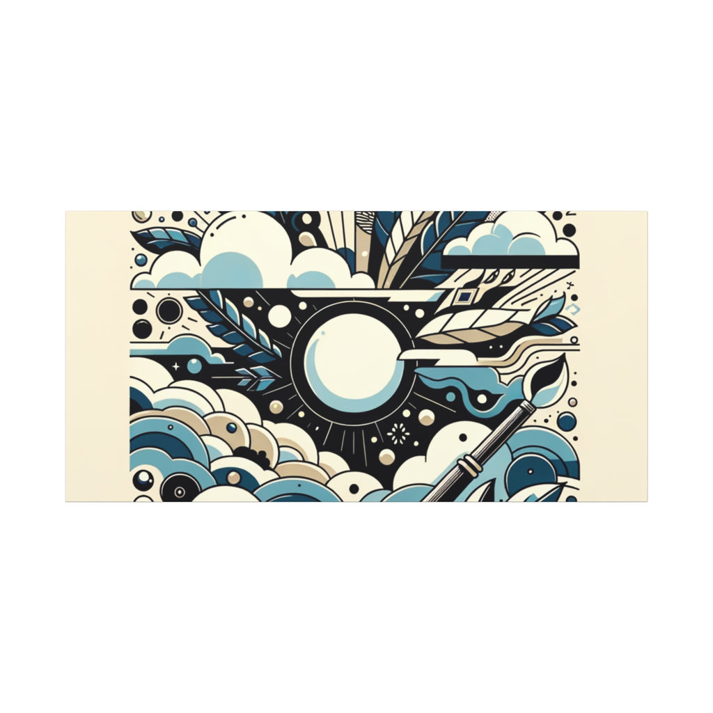 Organic Curves Matte Canvas Wall Art — Calming Office Decor