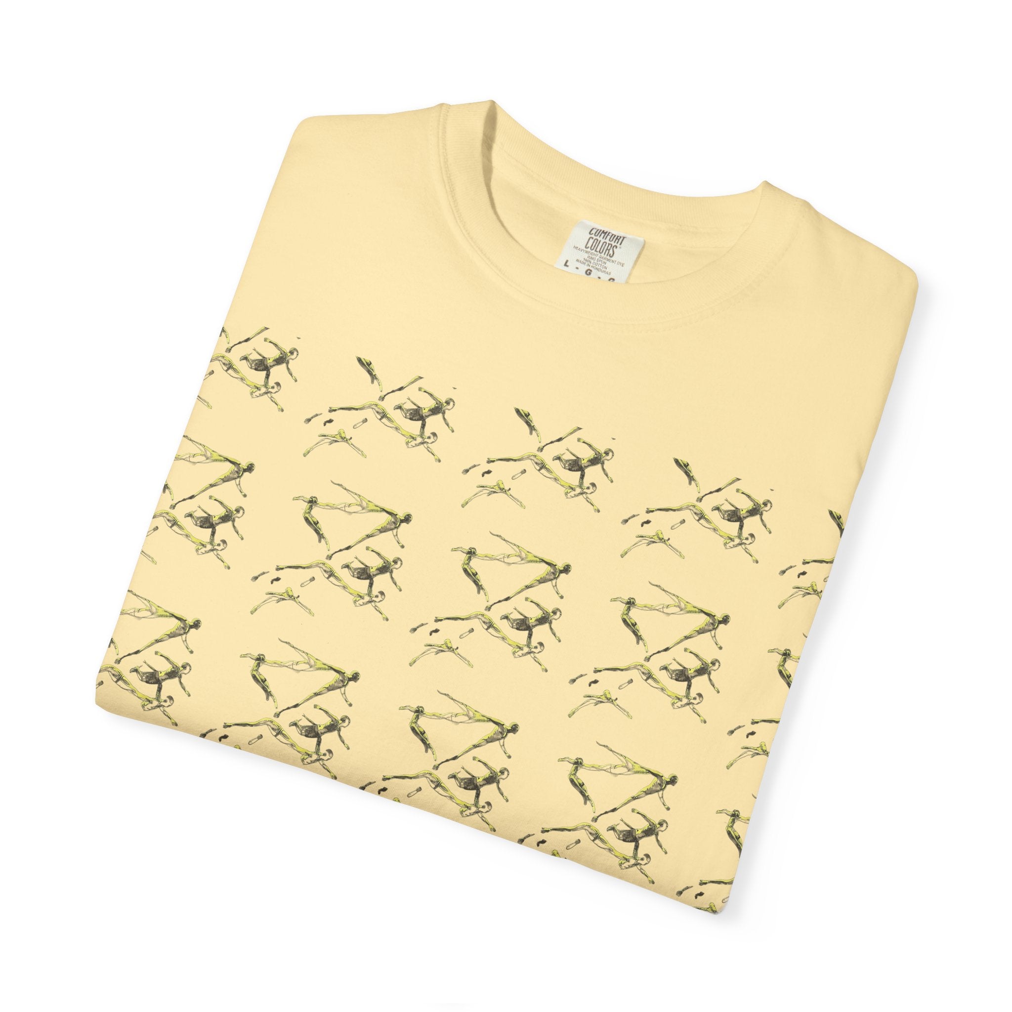 Swimmer Flying T-Shirt — Surreal Swimscape Graphic Tee Unisex