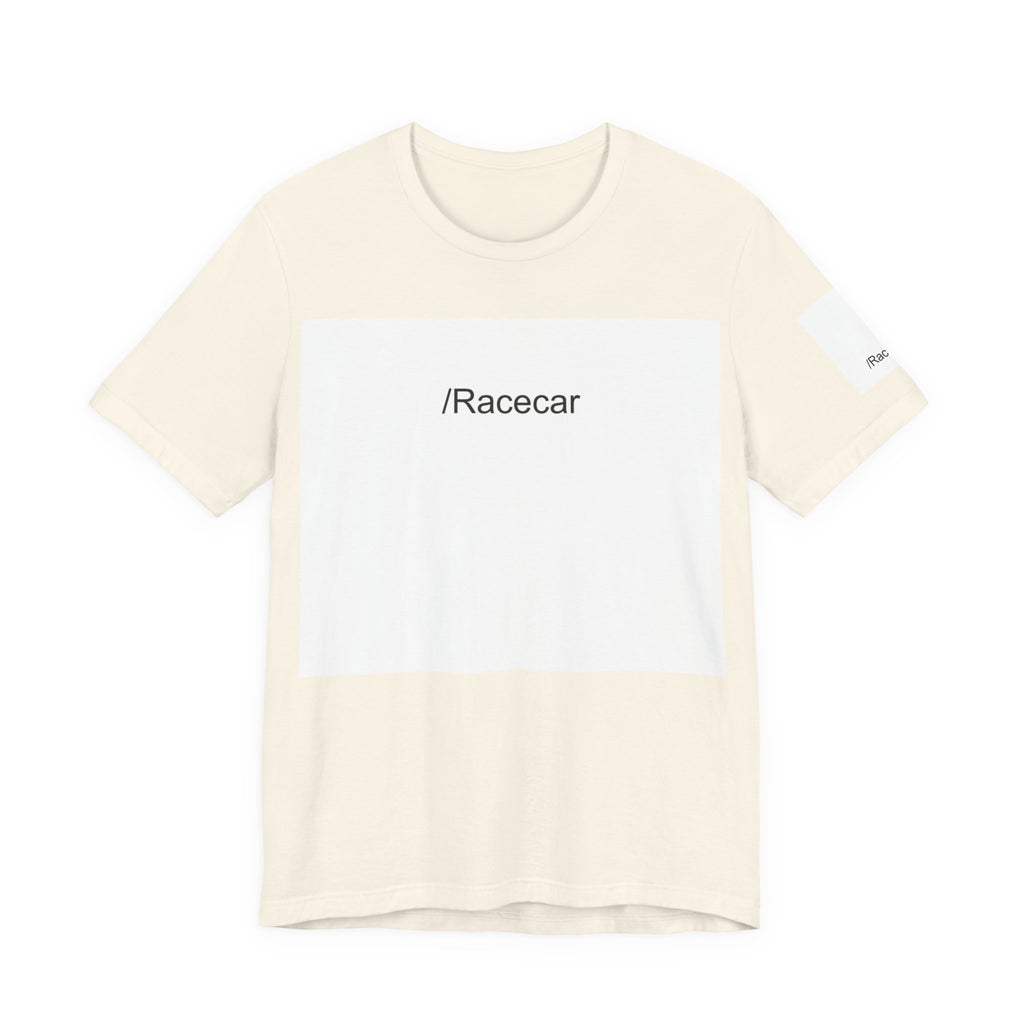 Minimalist Racecar Text T-Shirt Unisex