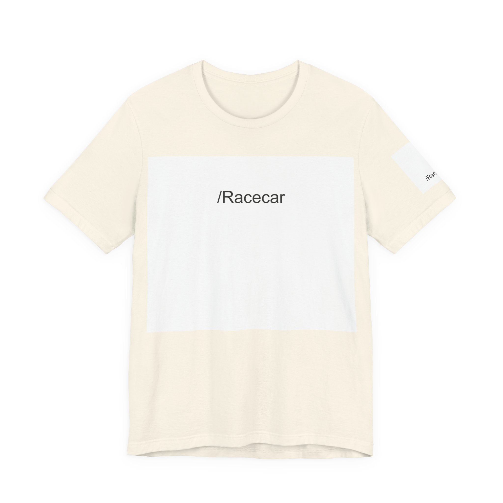 Minimalist Racecar Text T-Shirt Unisex