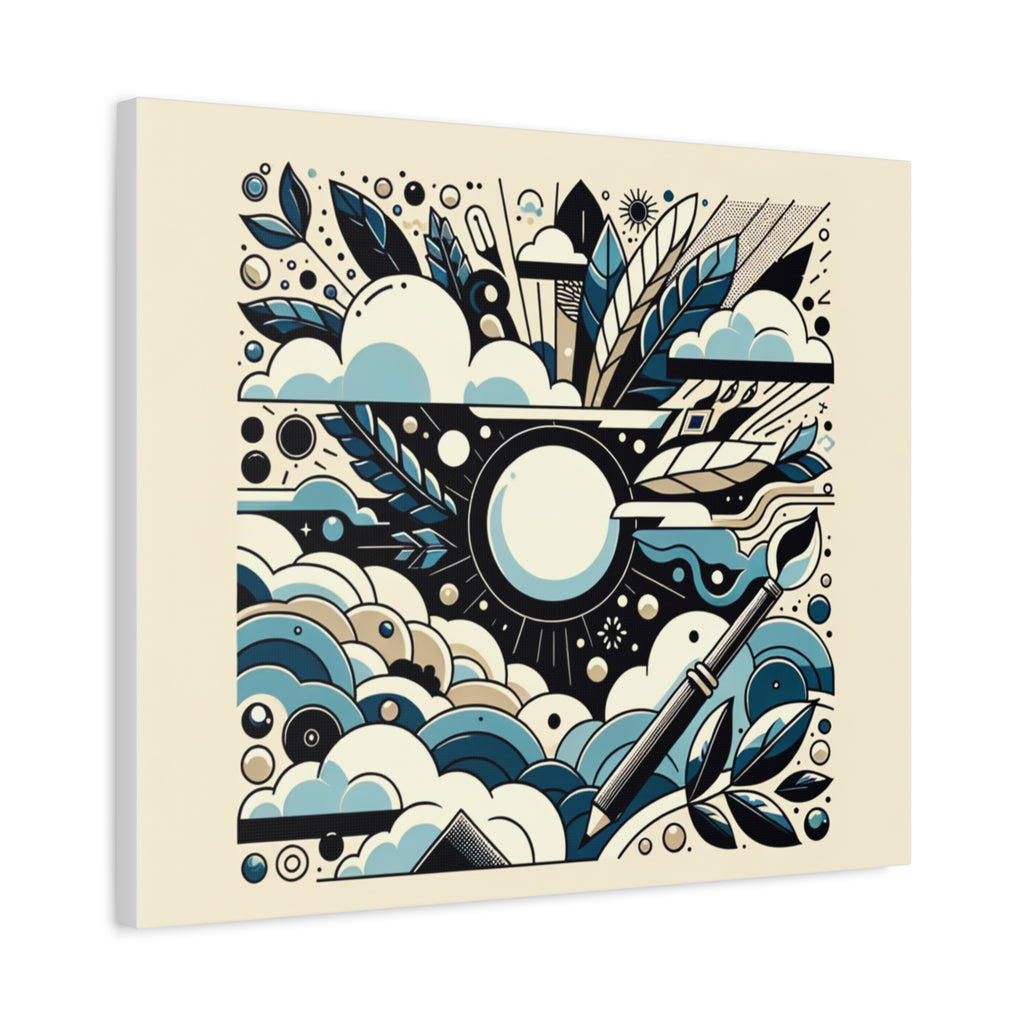 Organic Curves Matte Canvas Wall Art — Calming Office Decor