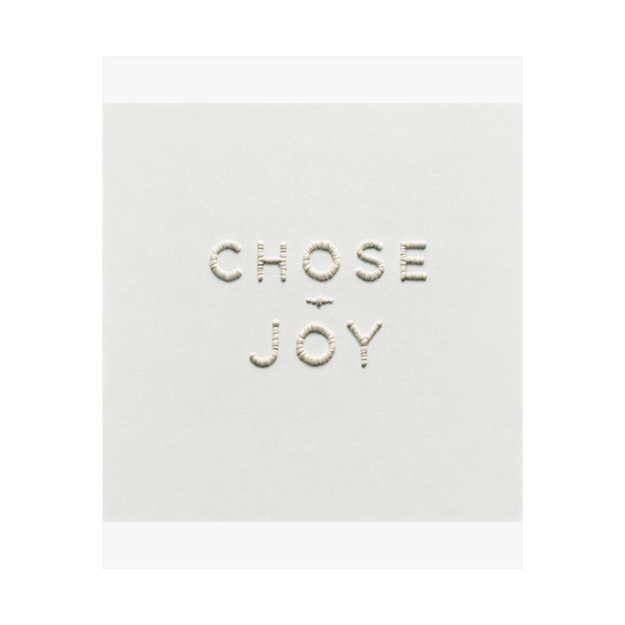 Minimalist Embroidered Text Poster