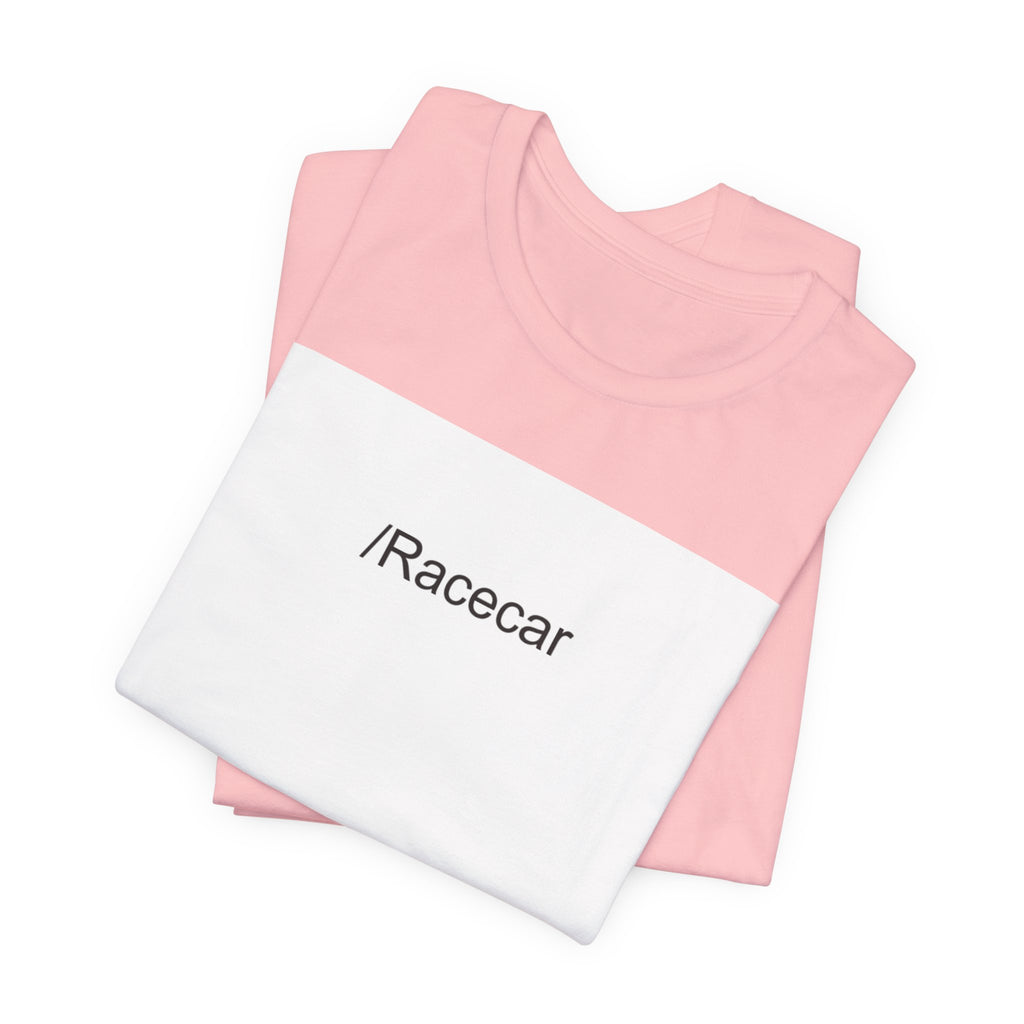 Minimalist Racecar Text T-Shirt Unisex