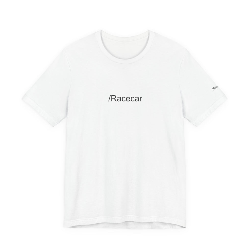 Minimalist Racecar Text T-Shirt Unisex