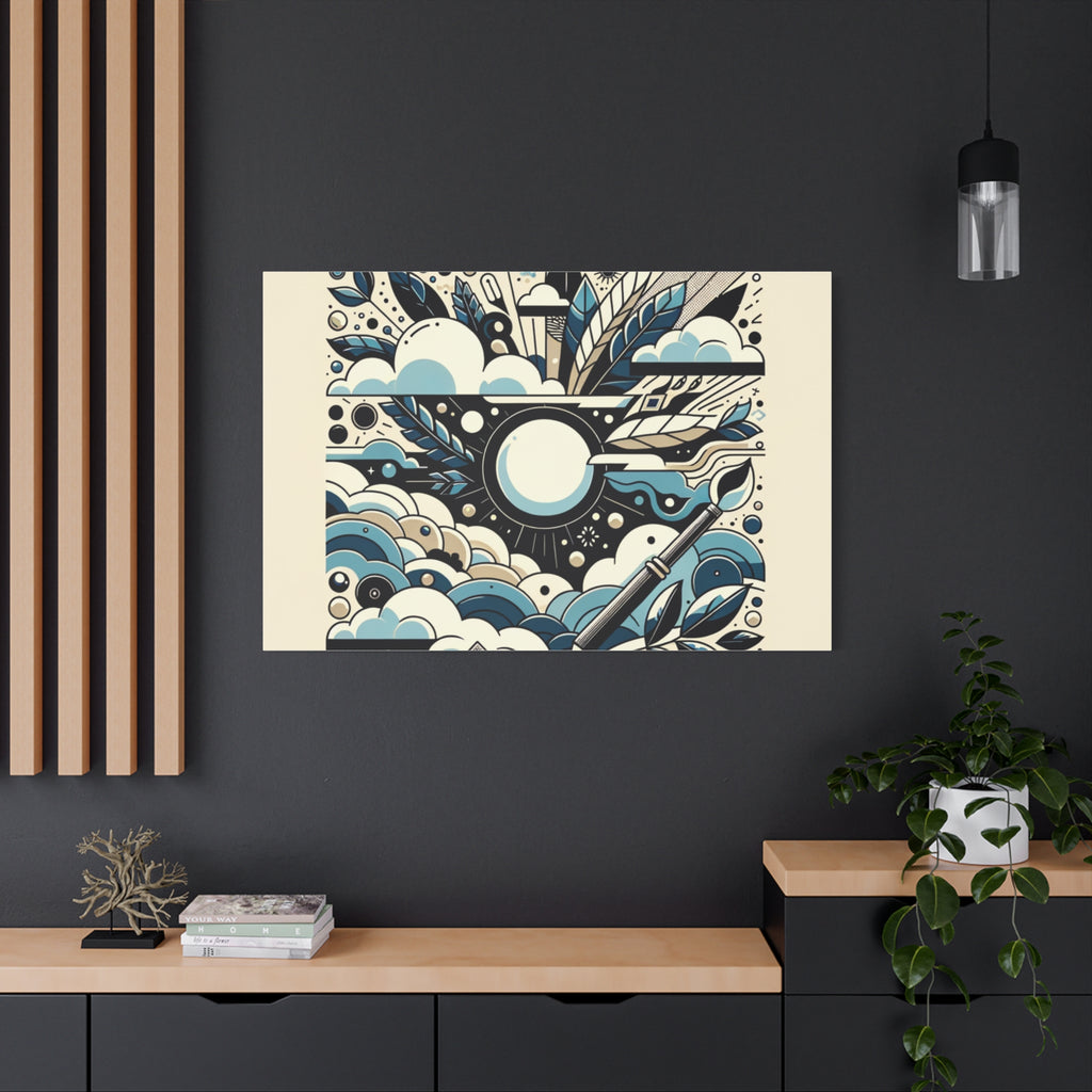 Organic Curves Matte Canvas Wall Art — Calming Office Decor
