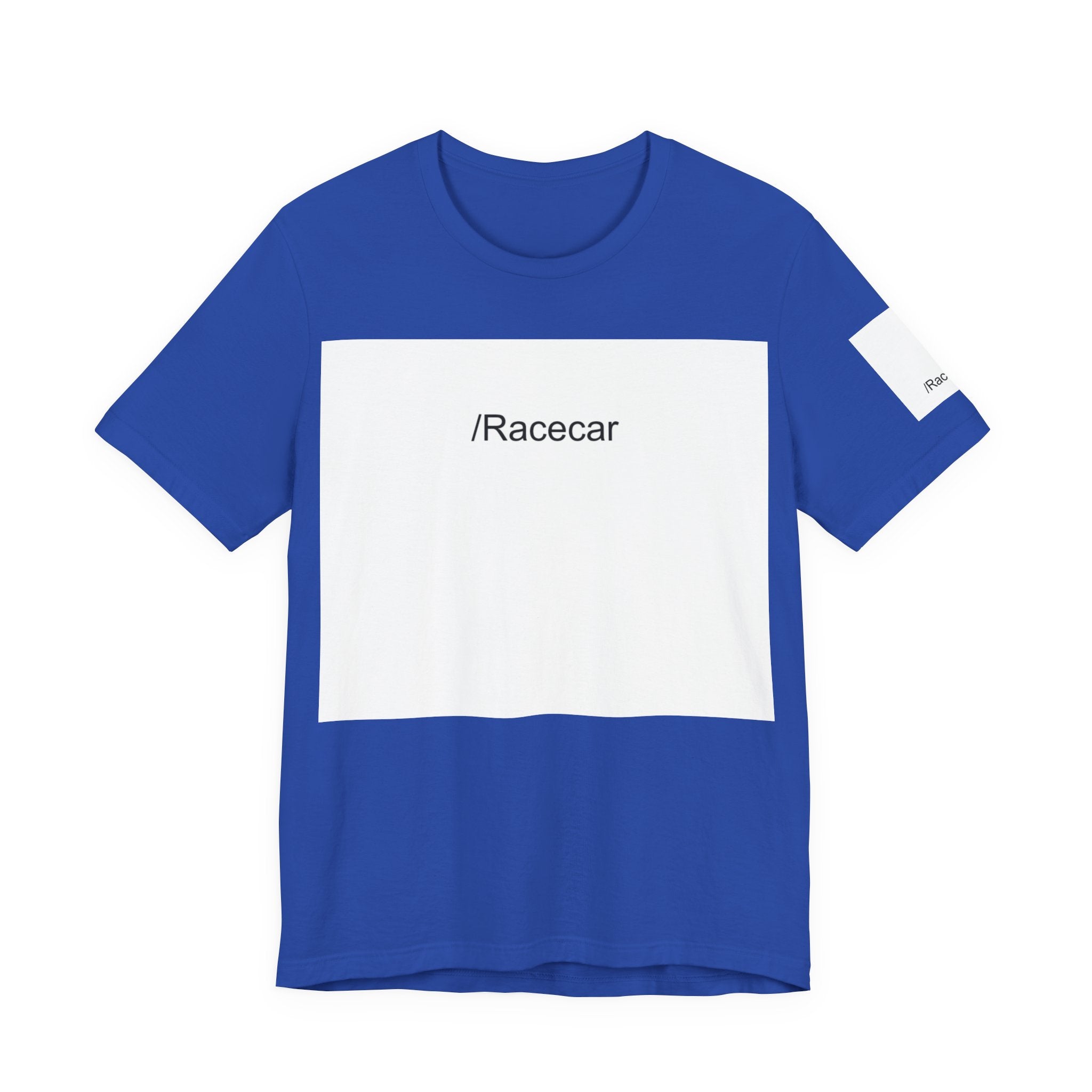 Minimalist Racecar Text T-Shirt Unisex