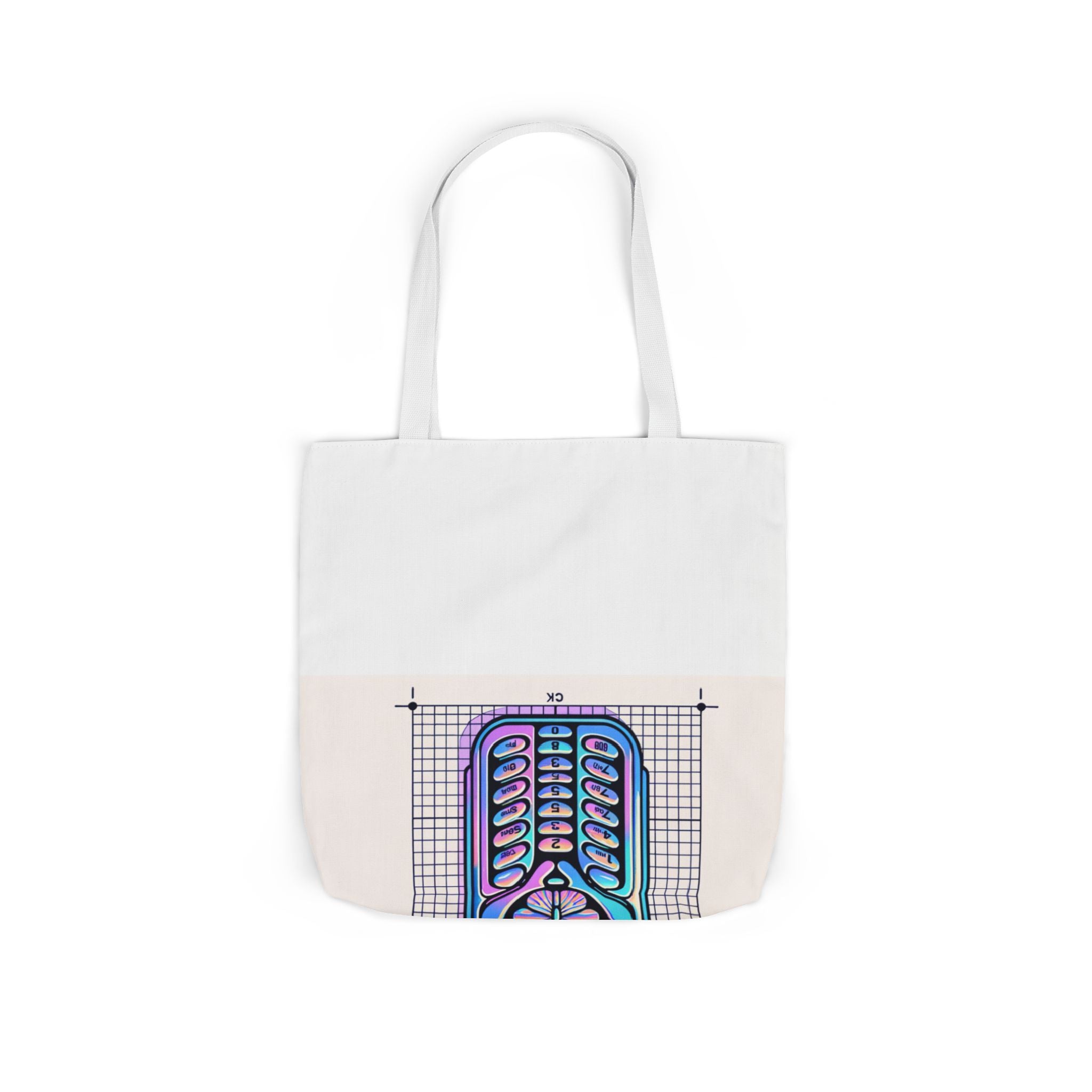 Holographic Y2K Flip Phone Tote Bag