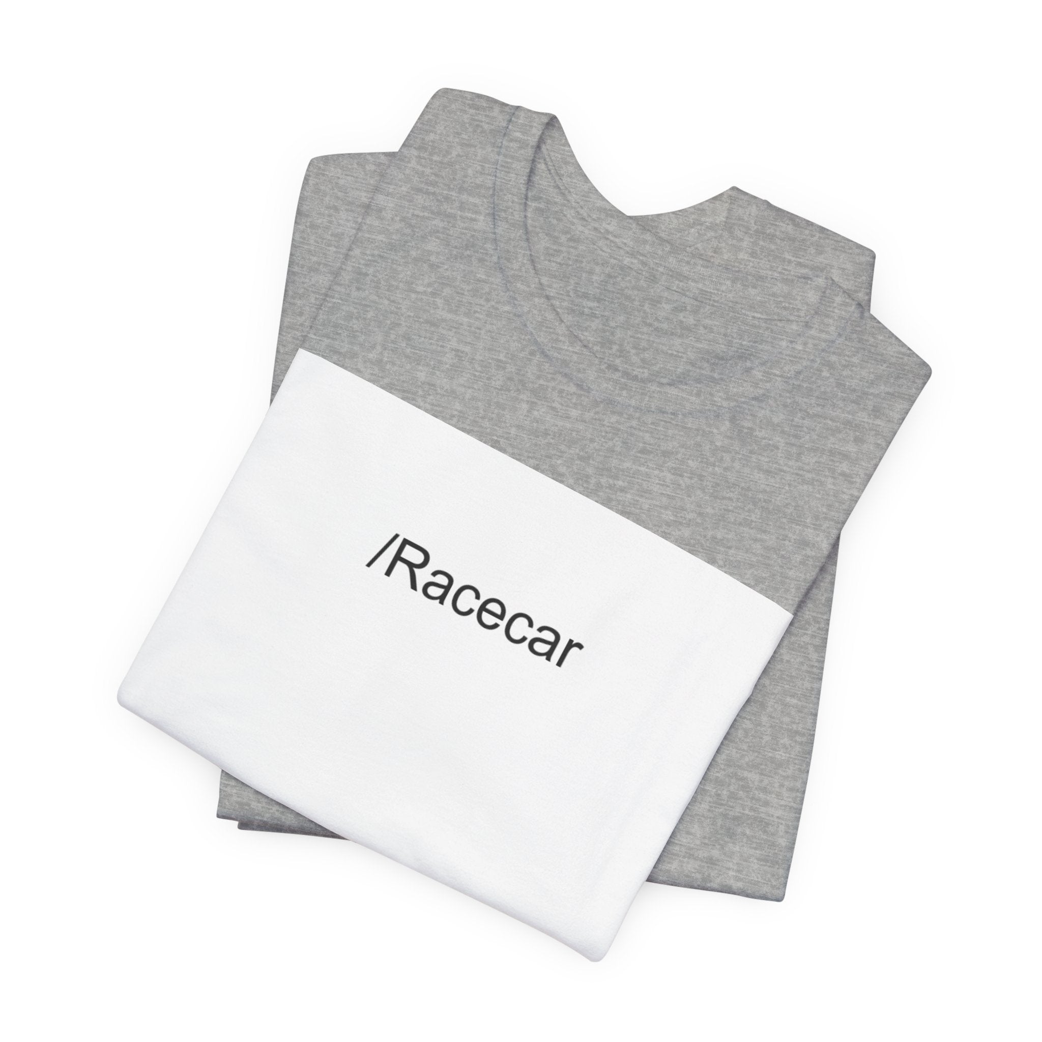 Minimalist Racecar Text T-Shirt Unisex