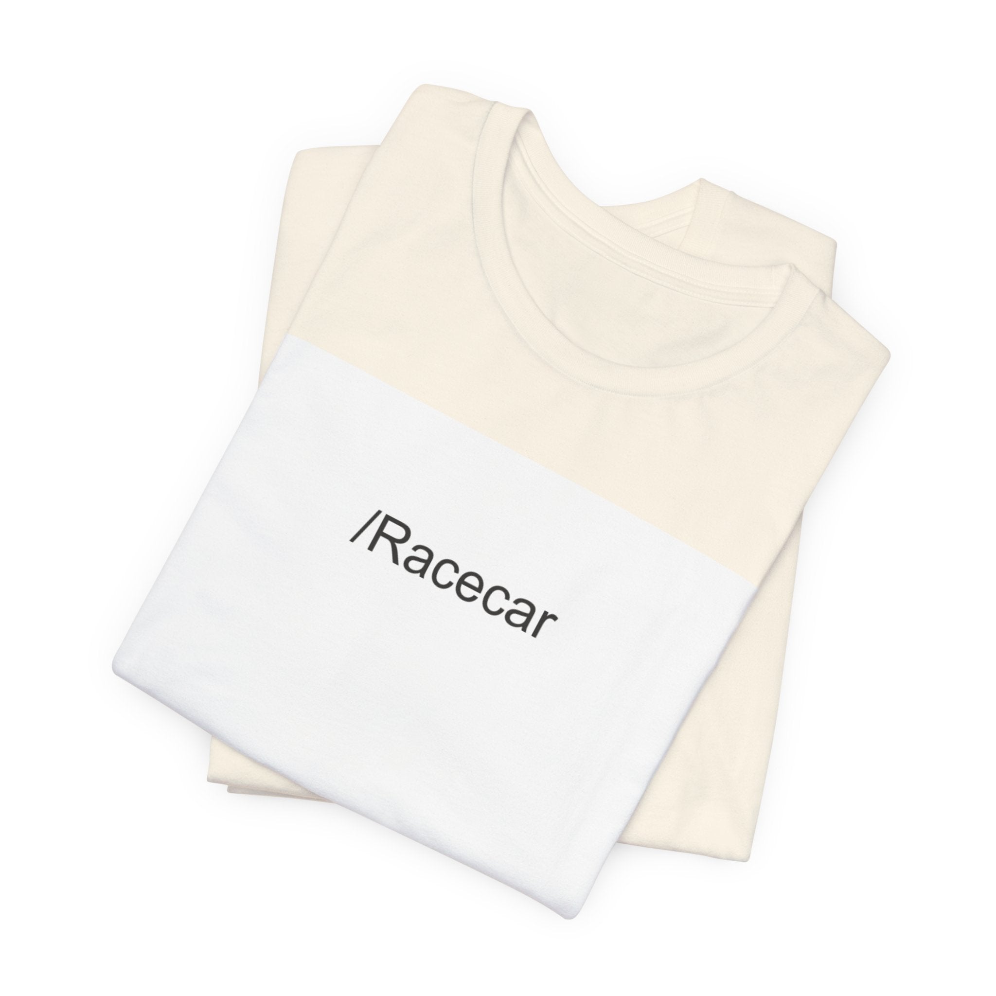 Minimalist Racecar Text T-Shirt Unisex