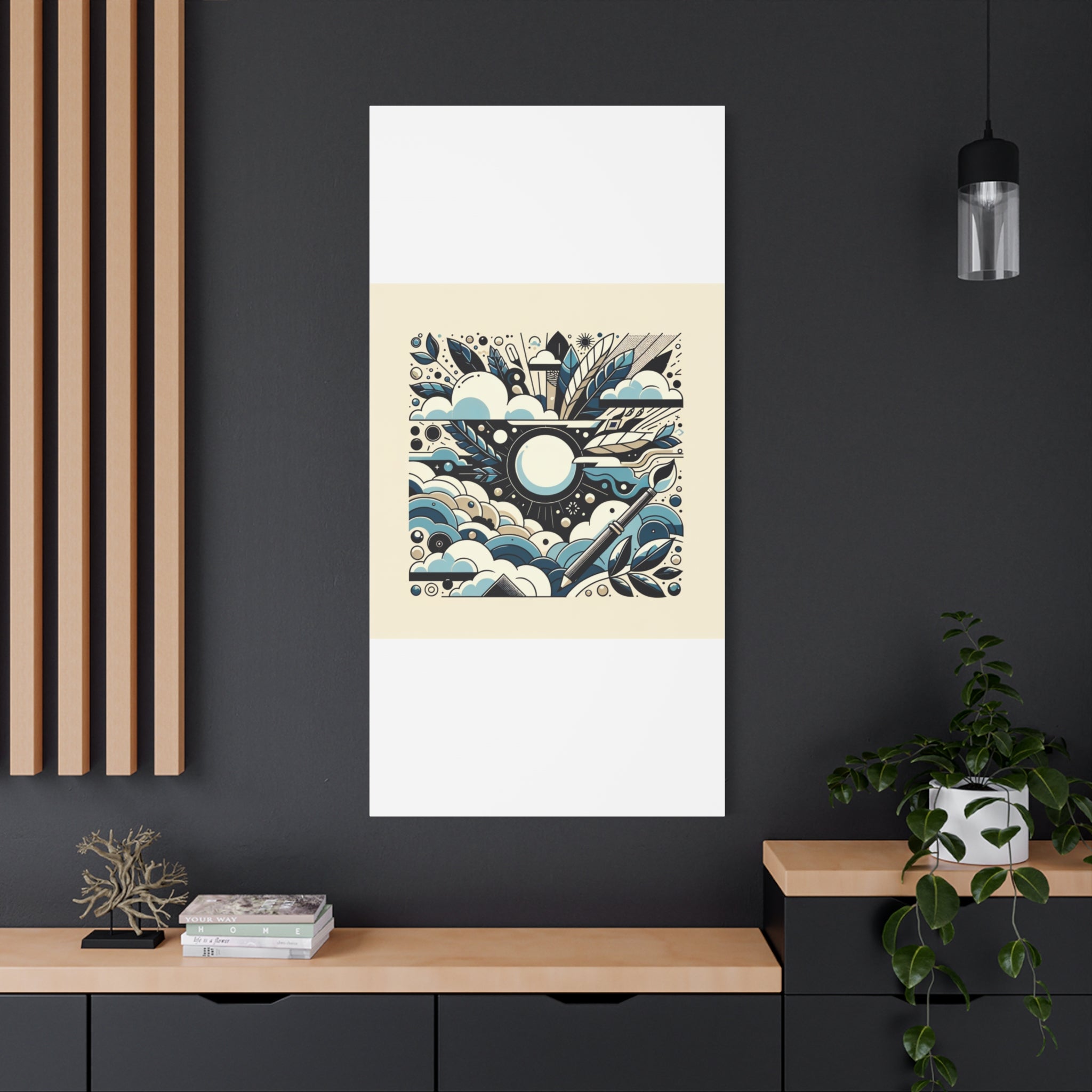 Organic Curves Matte Canvas Wall Art — Calming Office Decor