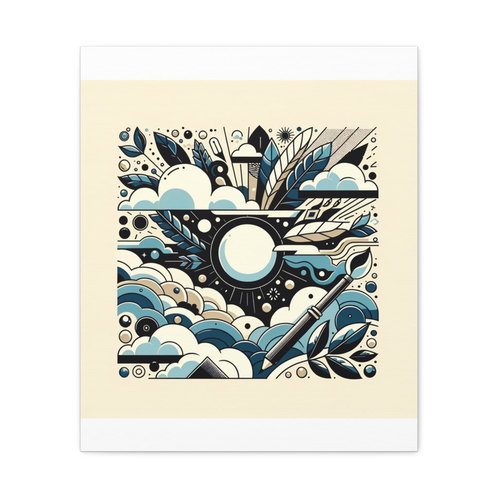 Organic Curves Matte Canvas Wall Art — Calming Office Decor