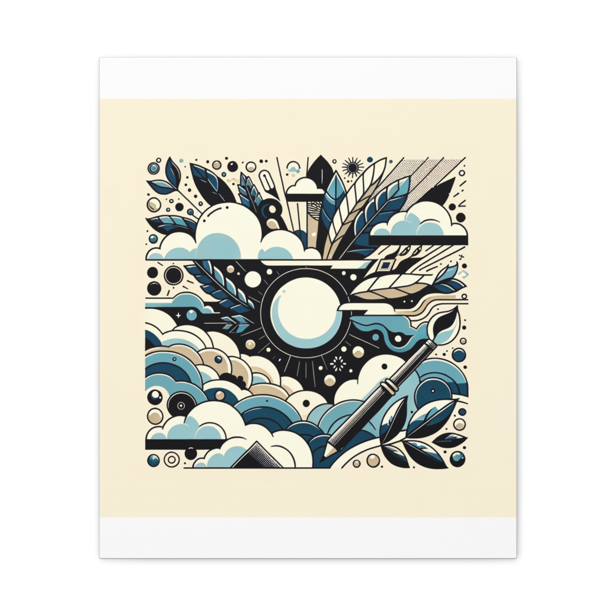 Organic Curves Matte Canvas Wall Art — Calming Office Decor