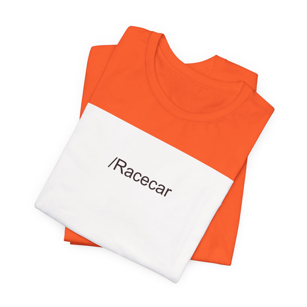 Minimalist Racecar Text T-Shirt Unisex