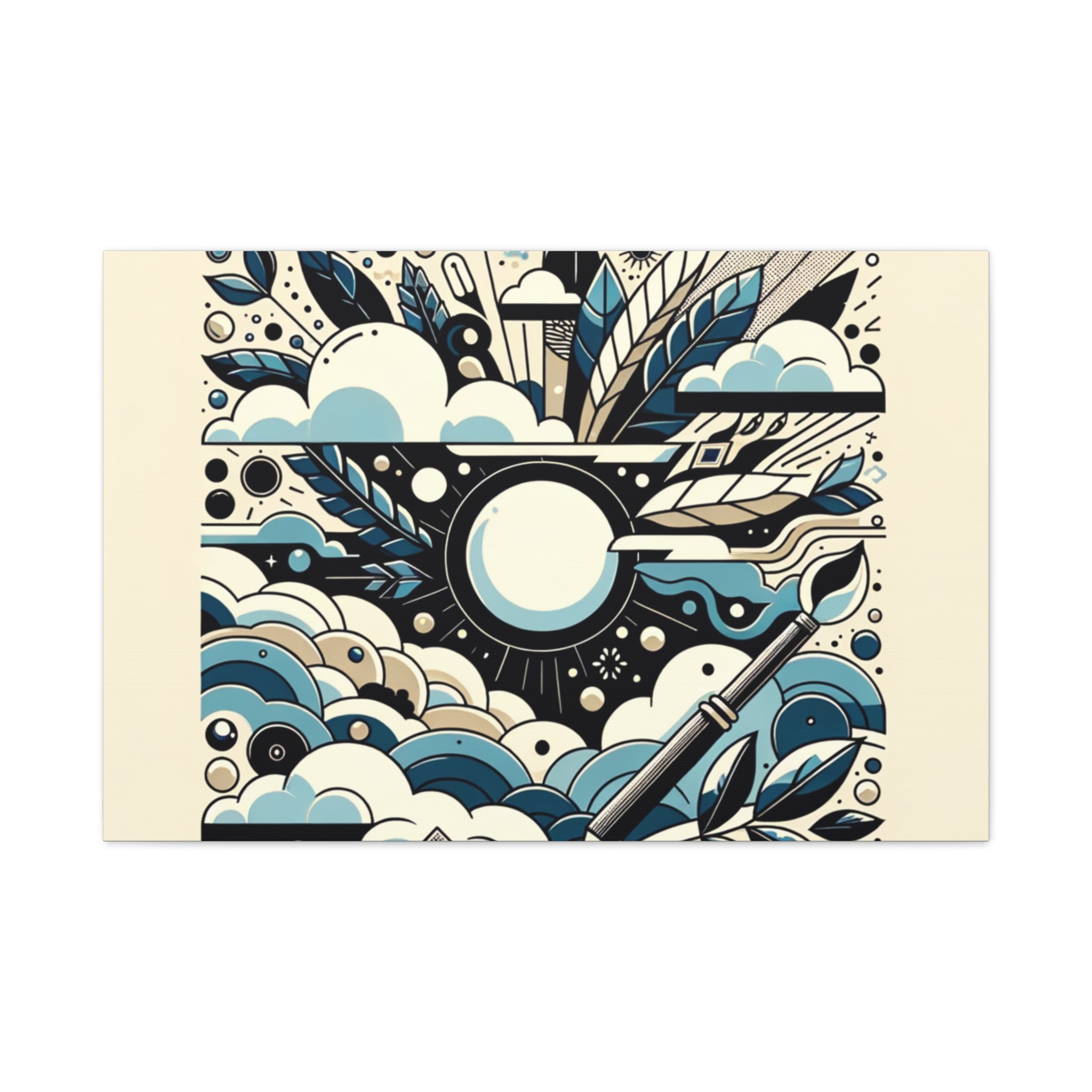 Organic Curves Matte Canvas Wall Art — Calming Office Decor