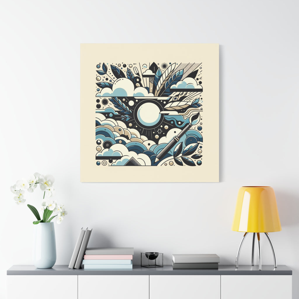 Organic Curves Matte Canvas Wall Art — Calming Office Decor
